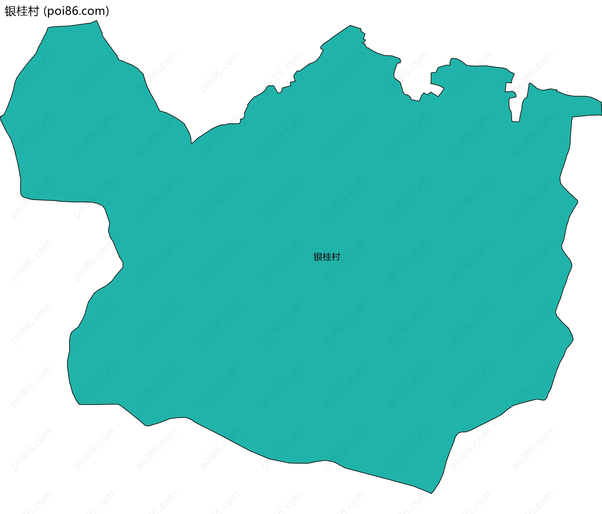 银桂村边界地图