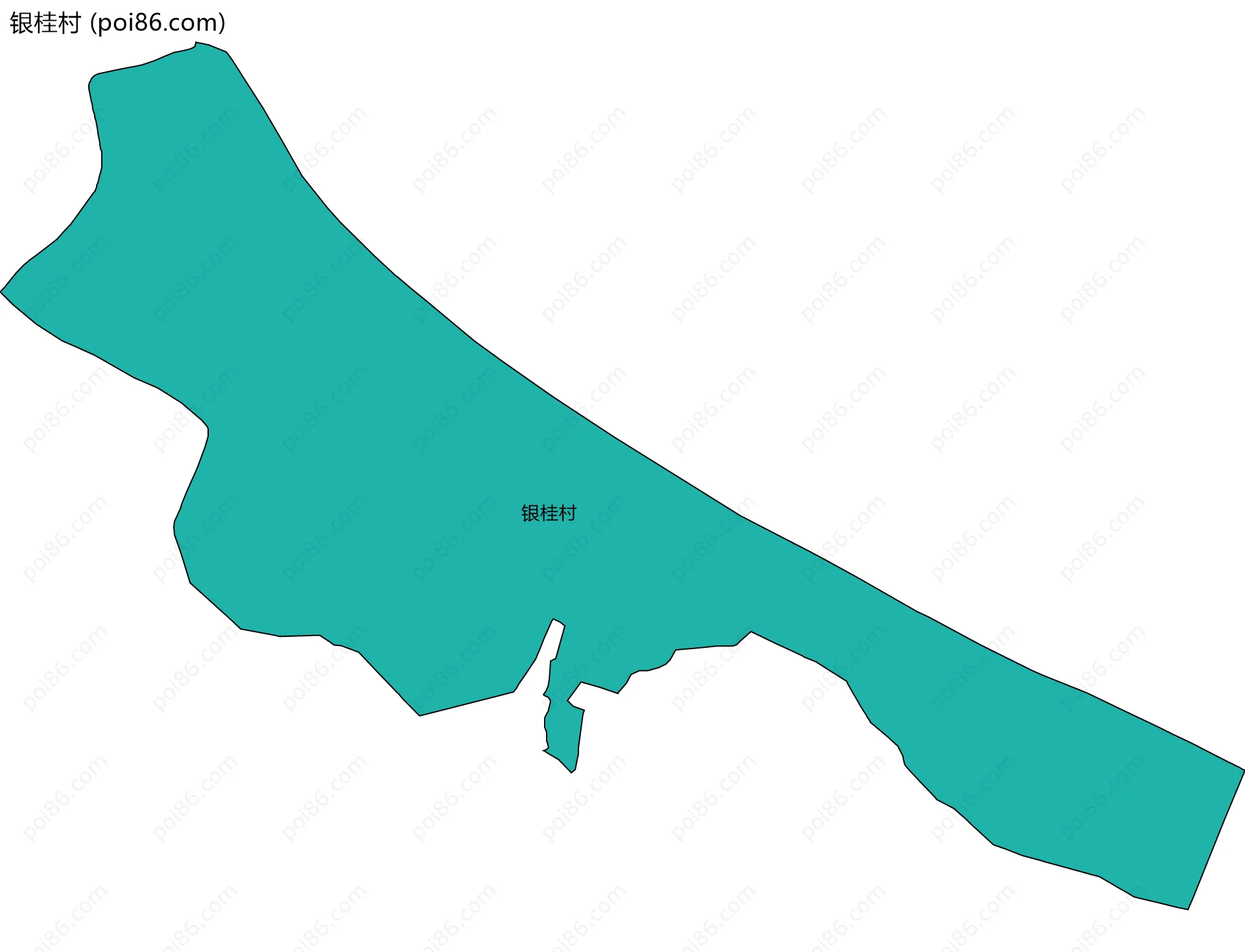 银桂村边界地图