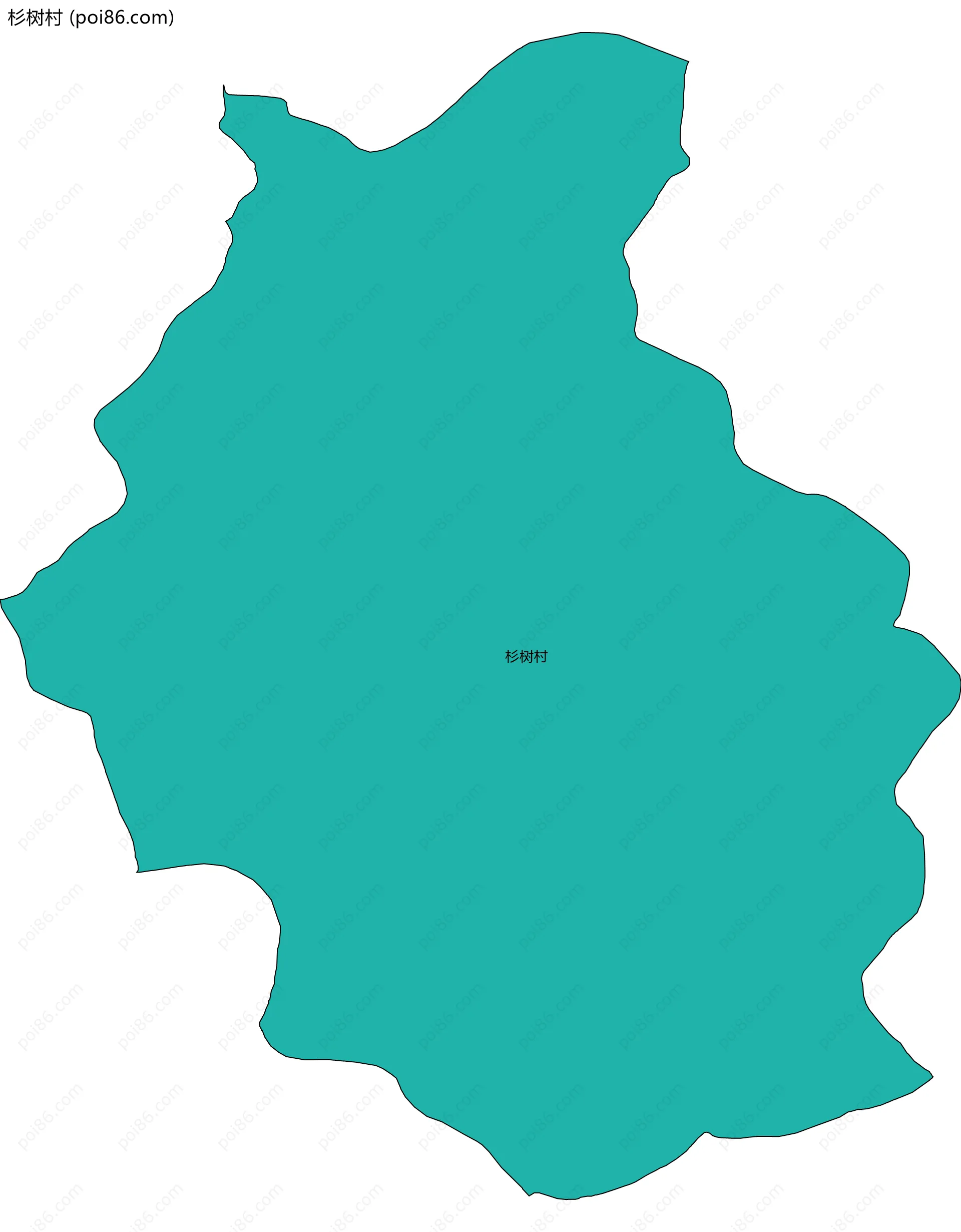 杉树村边界地图