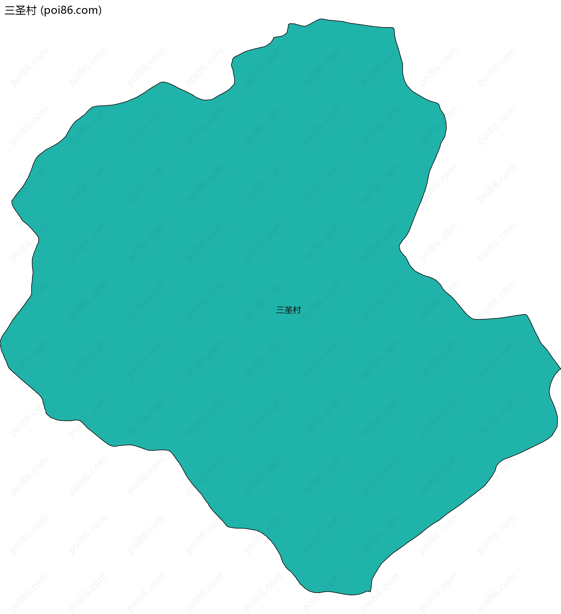 三圣村边界地图