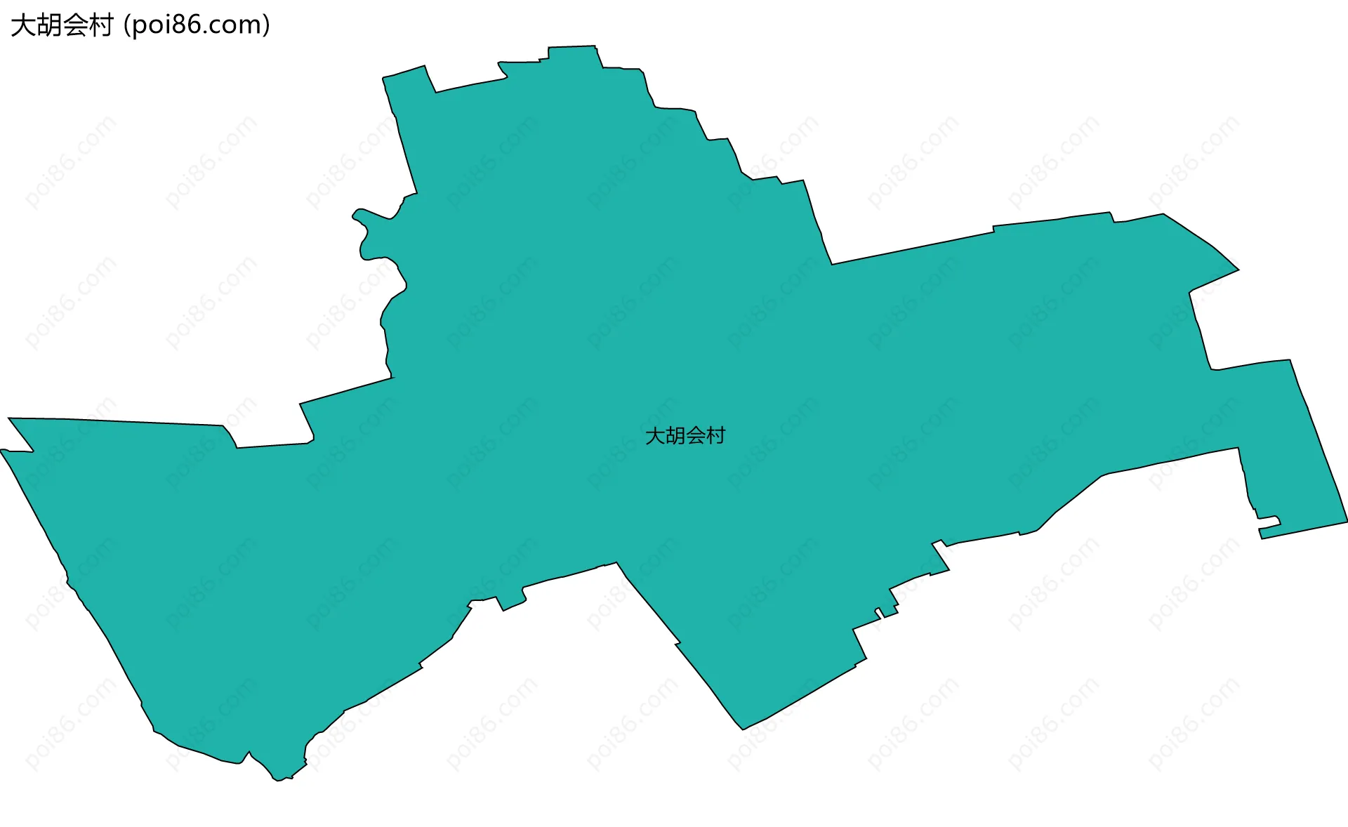 大胡会村边界地图