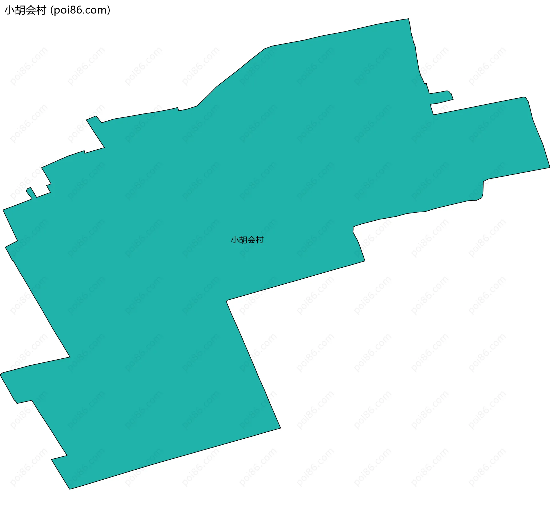 小胡会村边界地图
