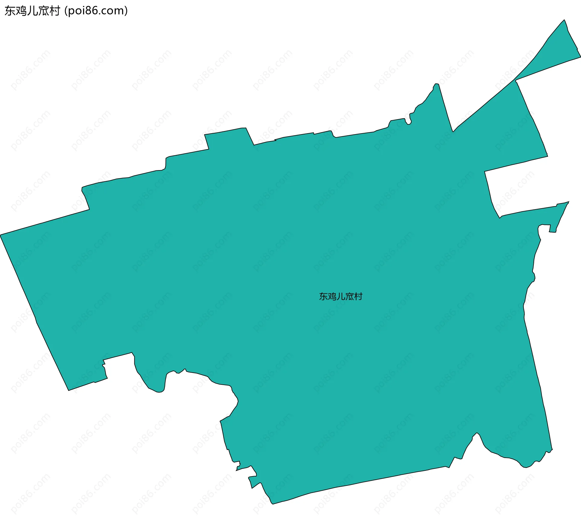东鸡儿窊村边界地图