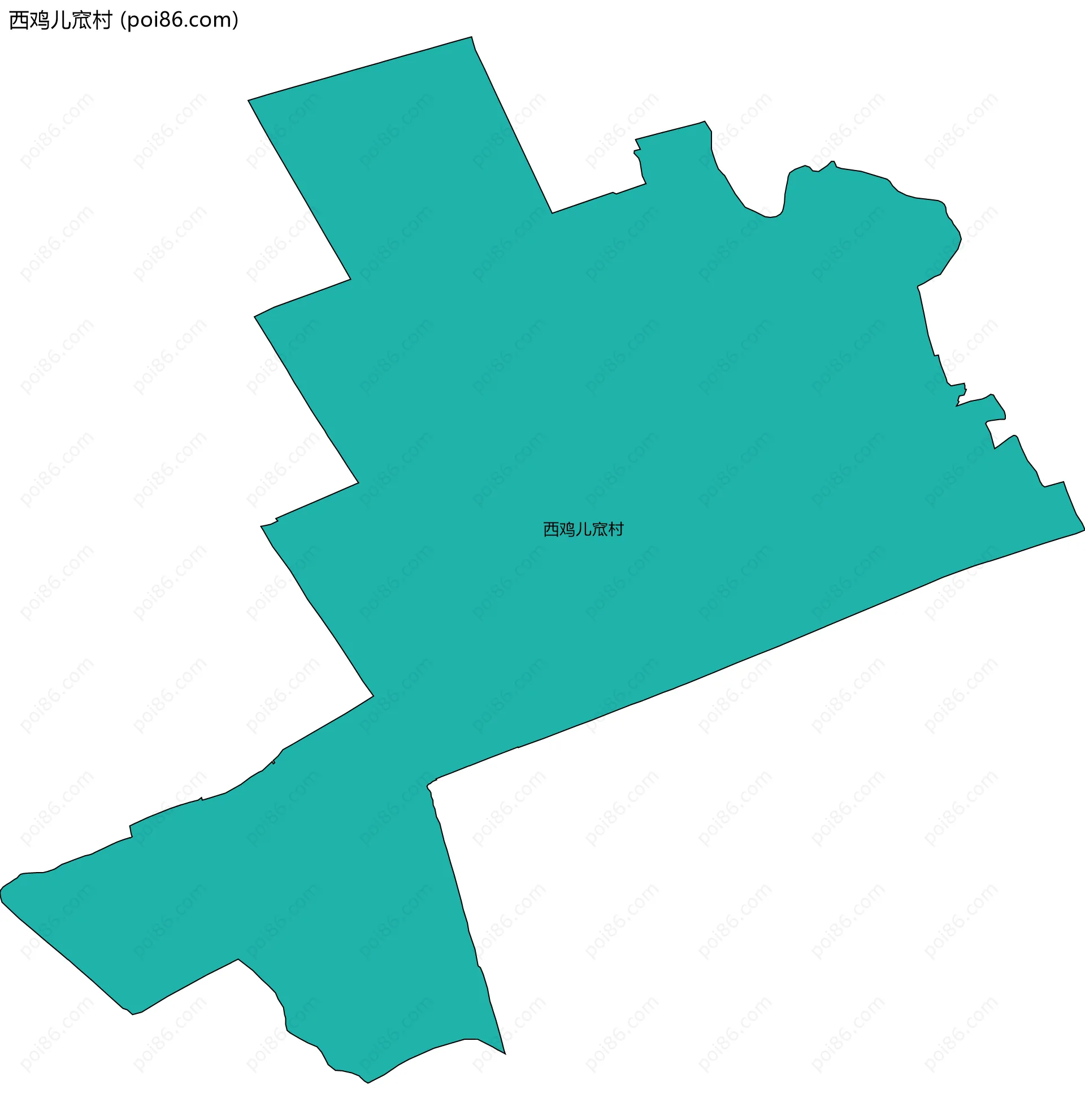 西鸡儿窊村边界地图