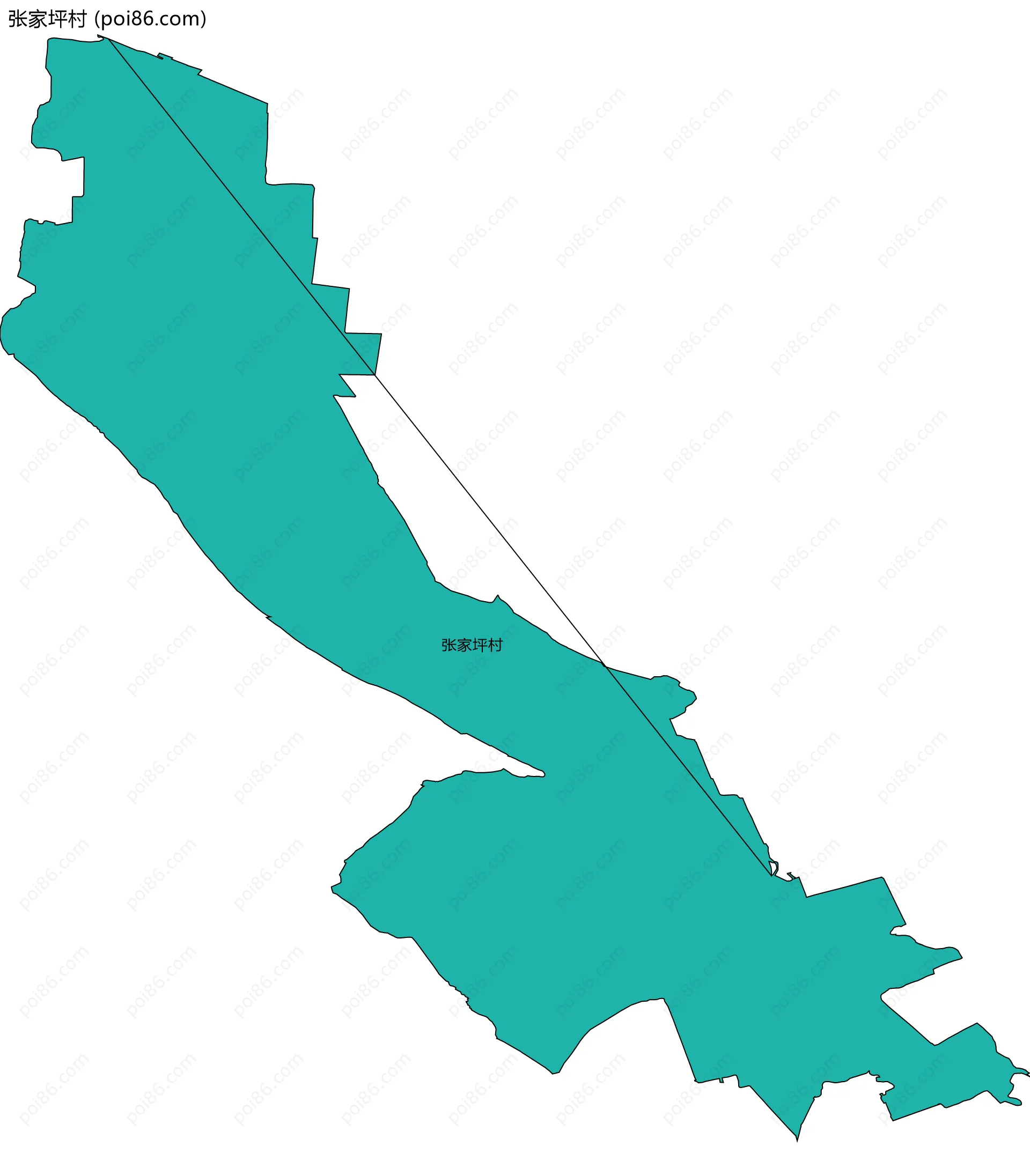 张家坪村边界地图