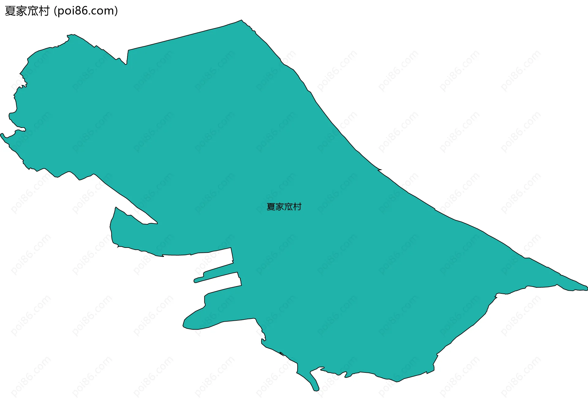 夏家窊村边界地图