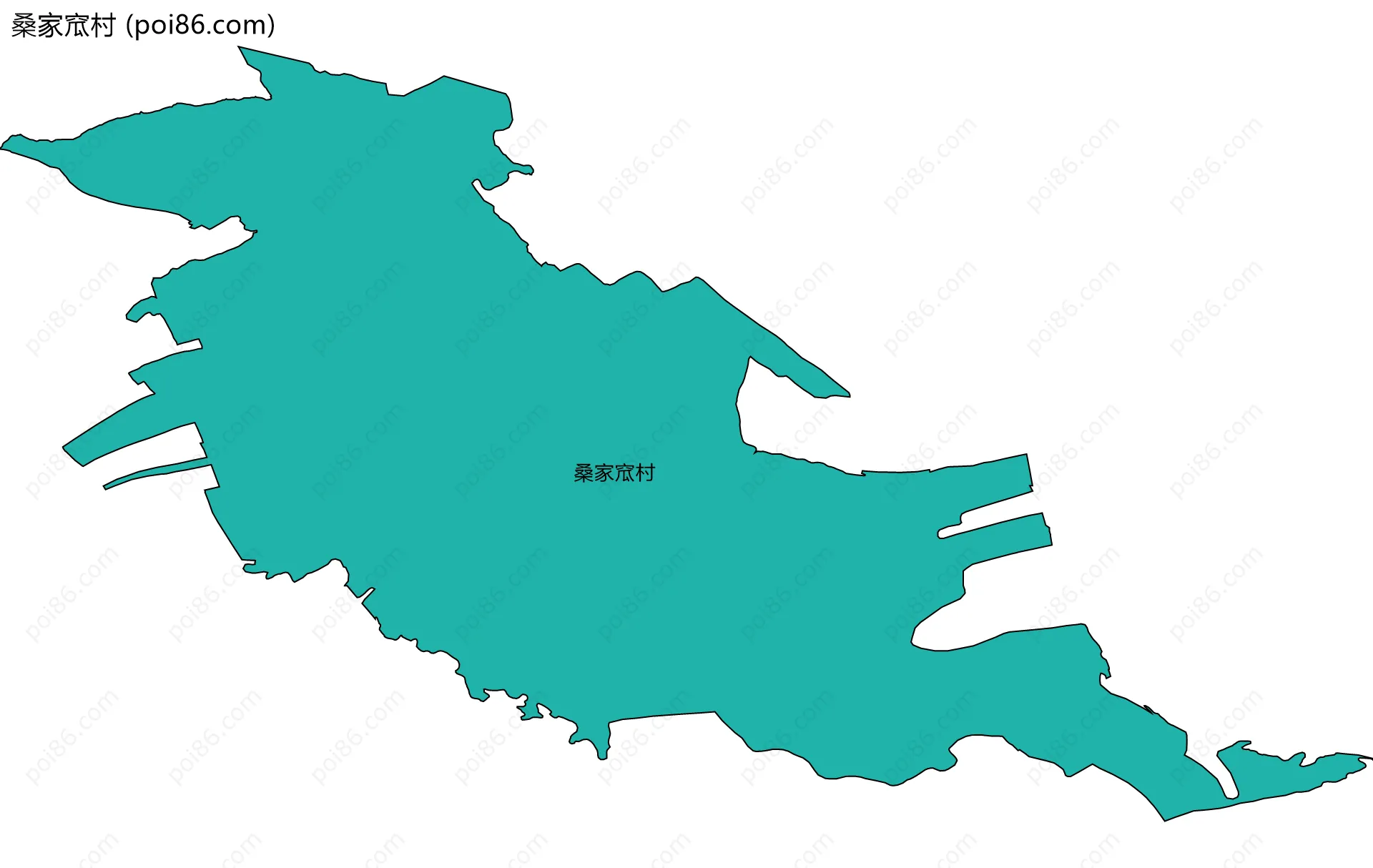 桑家窊村边界地图