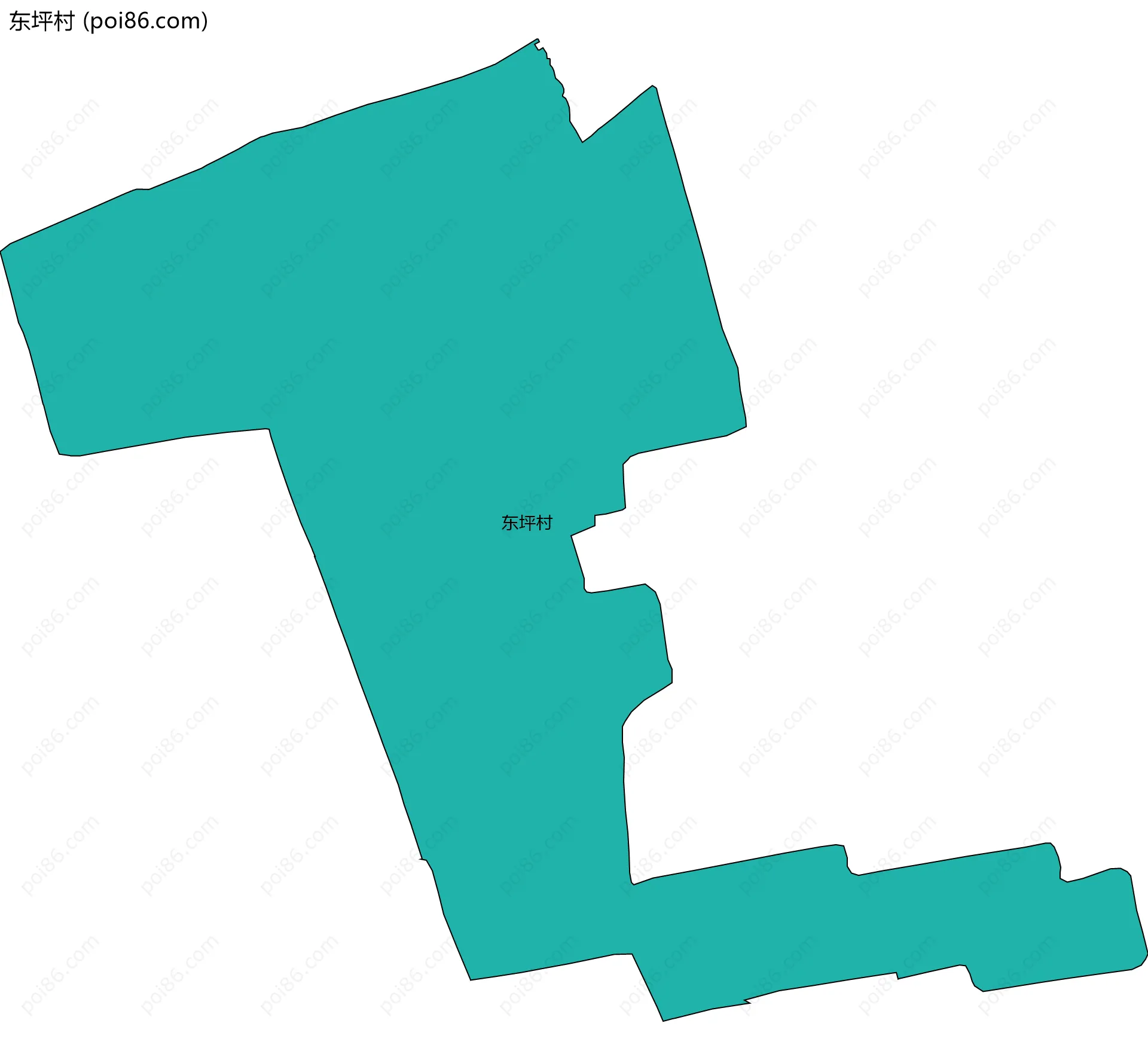 东坪村边界地图