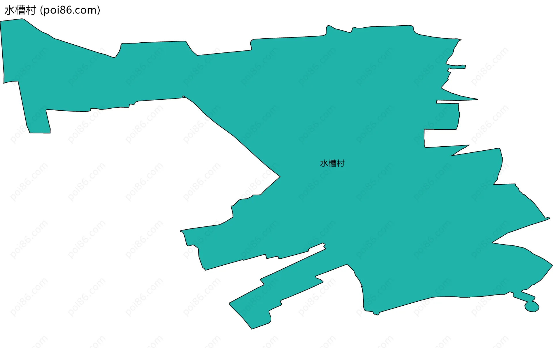 水槽村边界地图