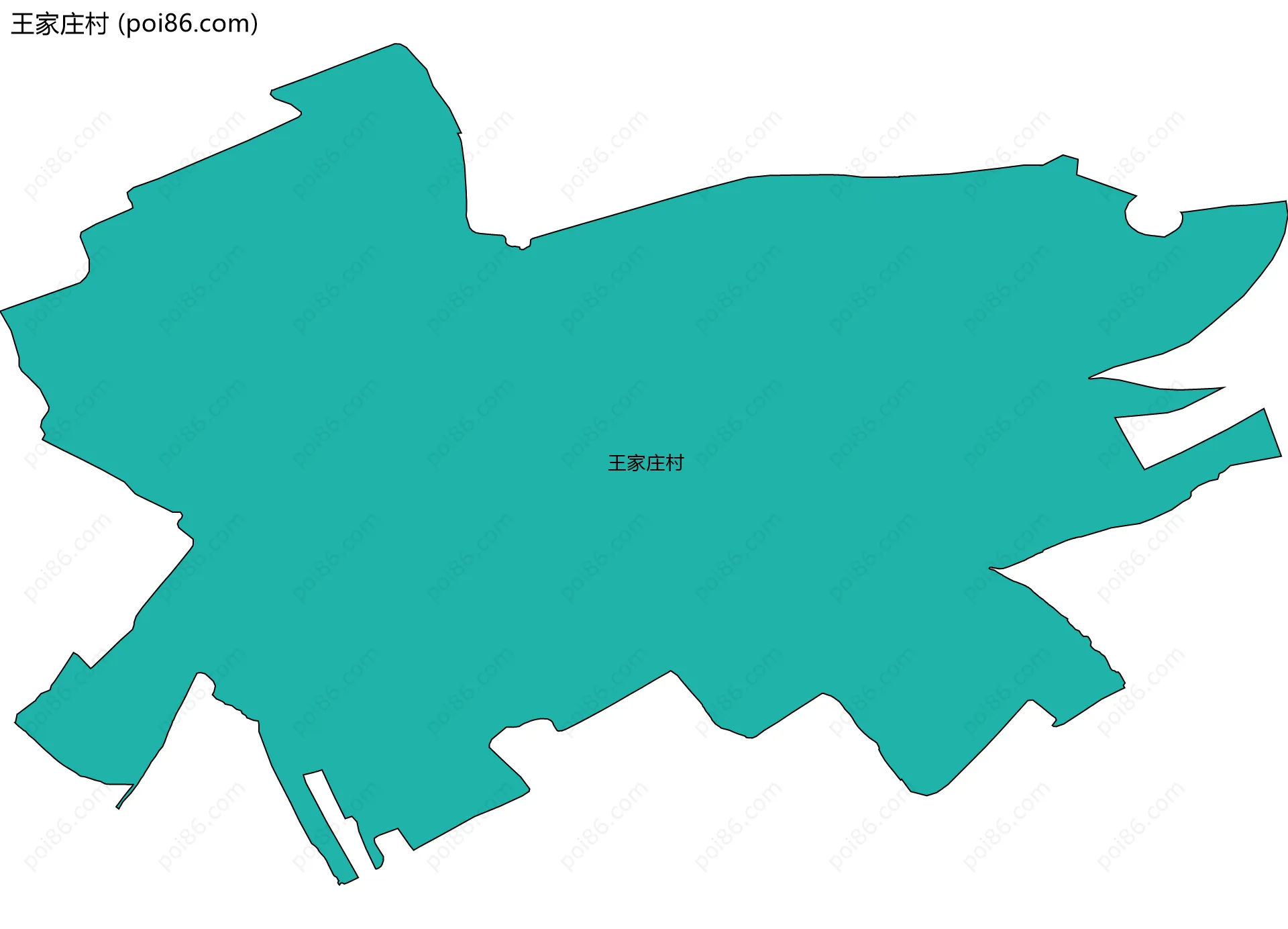 王家庄村边界地图