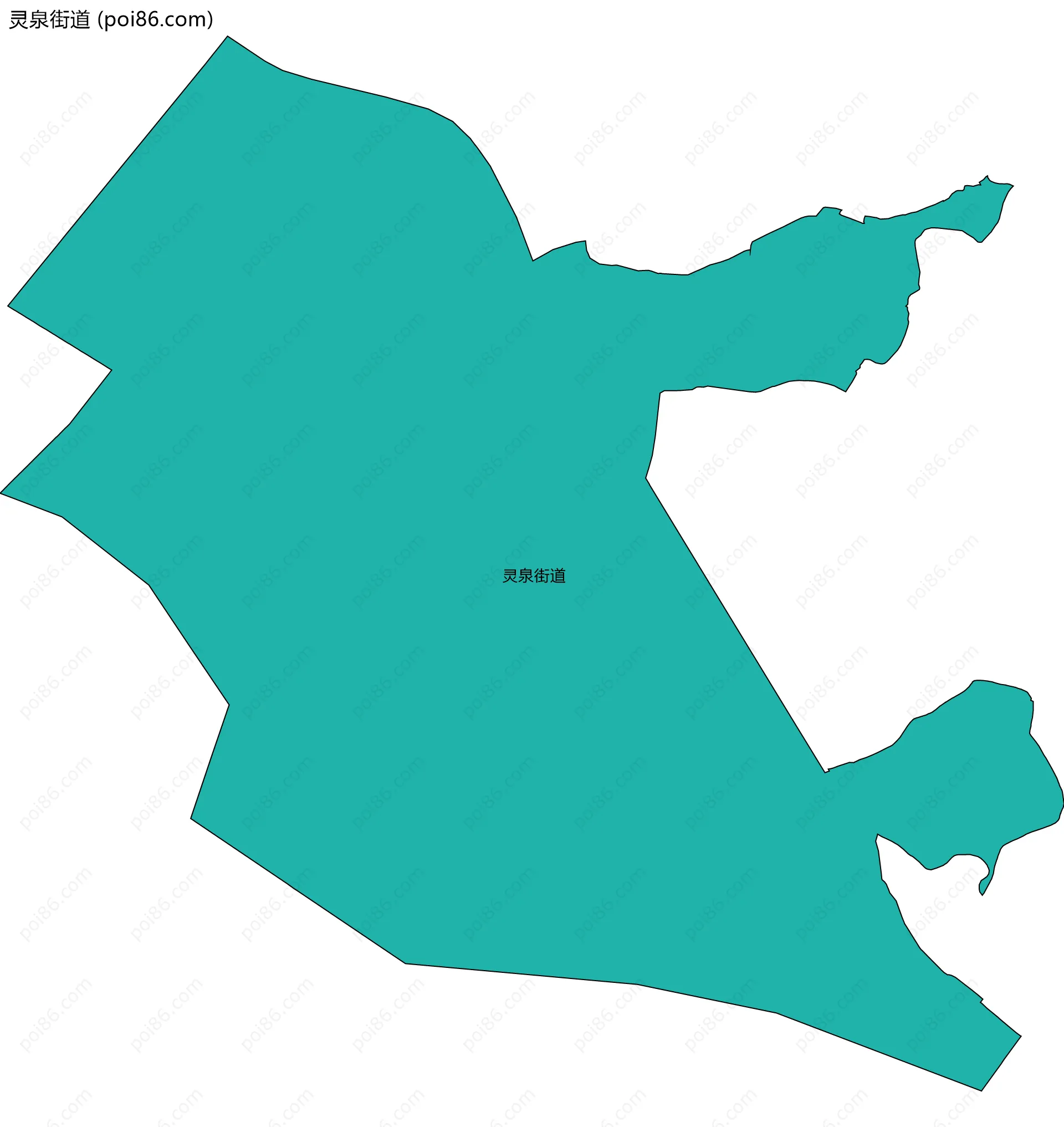 灵泉街道边界地图