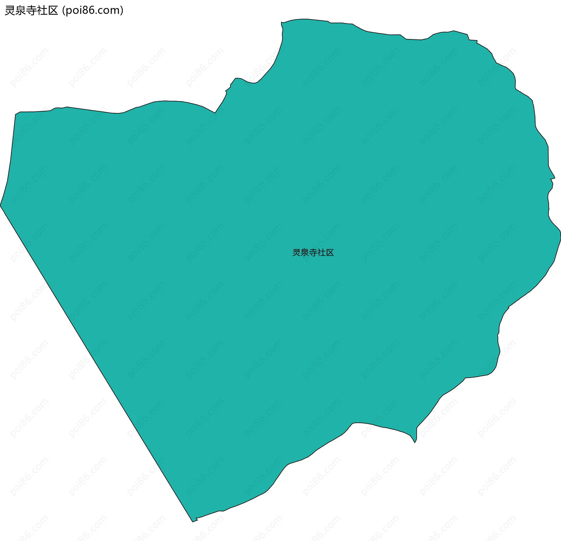 灵泉寺社区边界地图