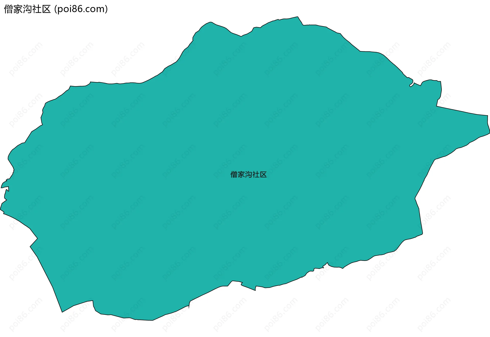 僧家沟社区边界地图
