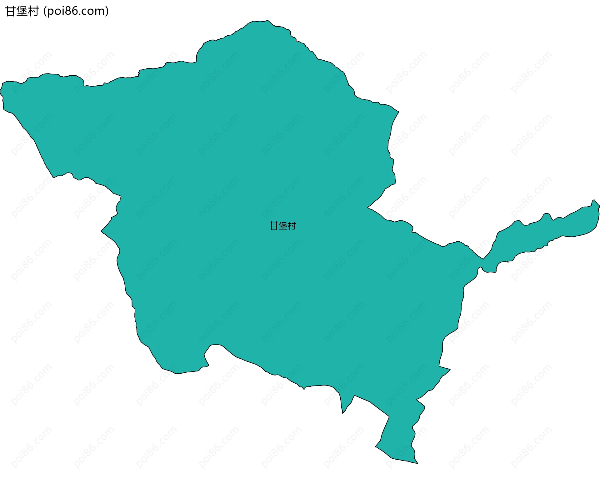 甘堡村边界地图