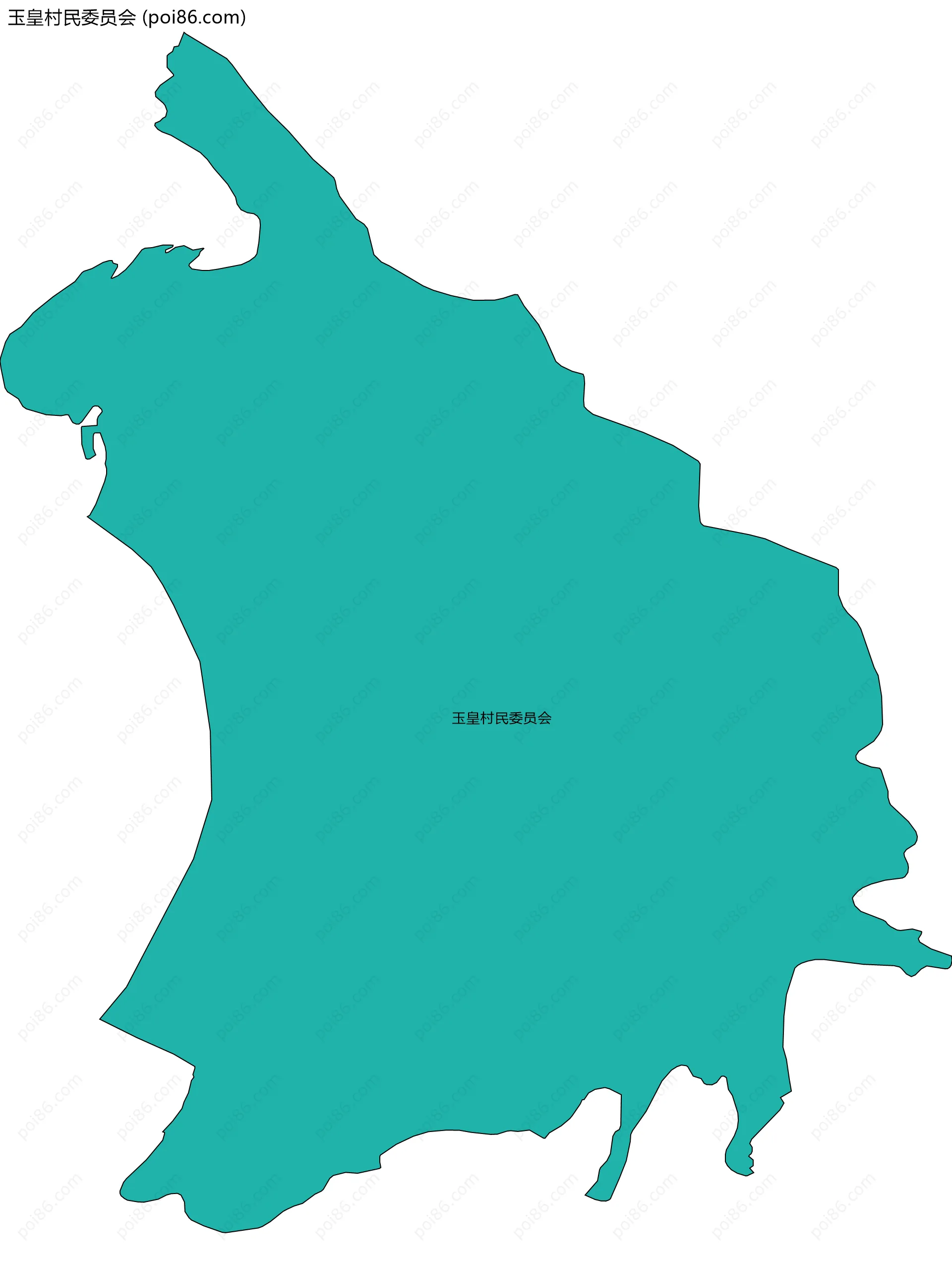 玉皇村民委员会边界地图