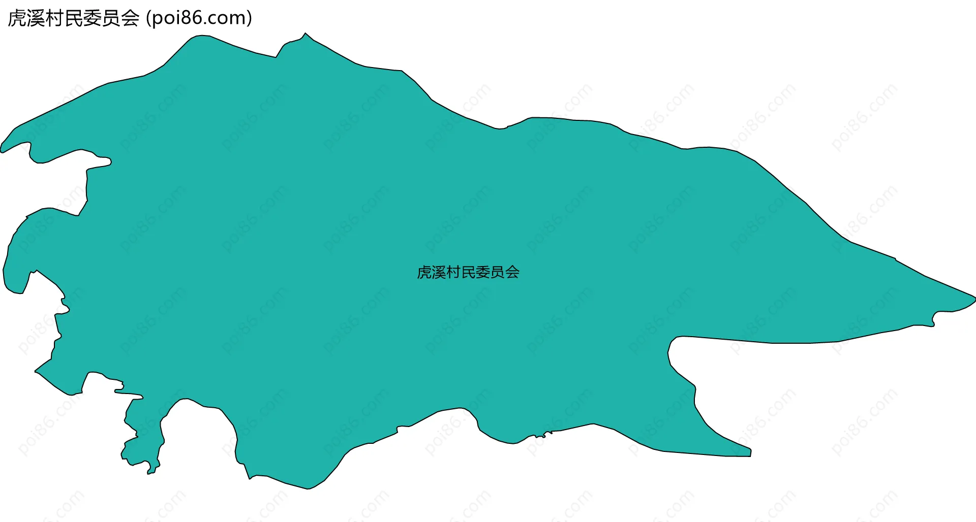 虎溪村民委员会边界地图