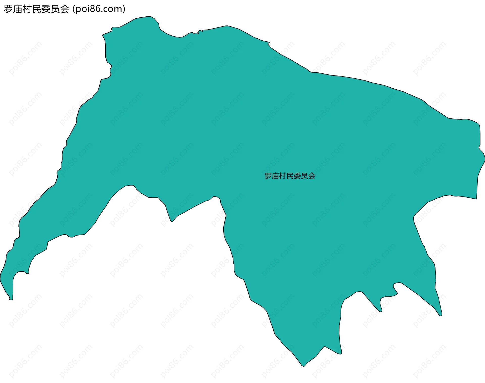 罗庙村民委员会边界地图