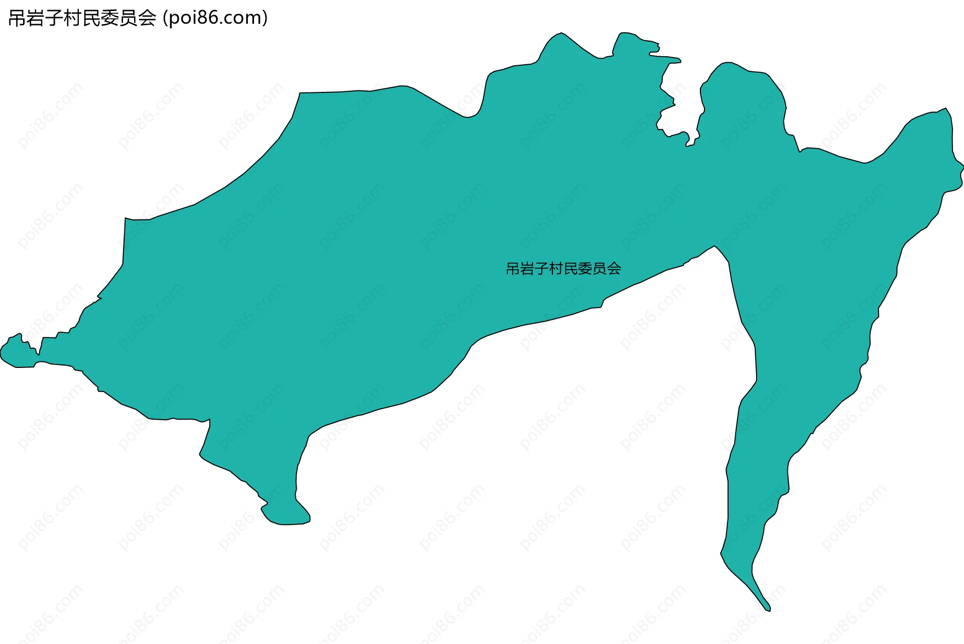 吊岩子村民委员会边界地图