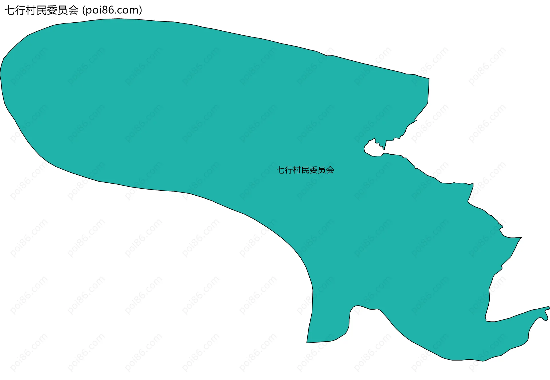 七行村民委员会边界地图