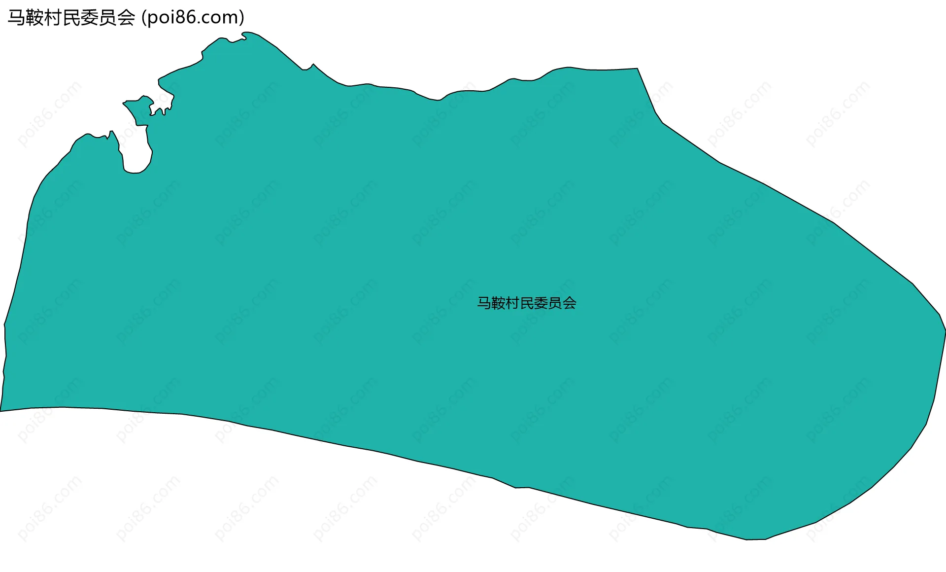马鞍村民委员会边界地图