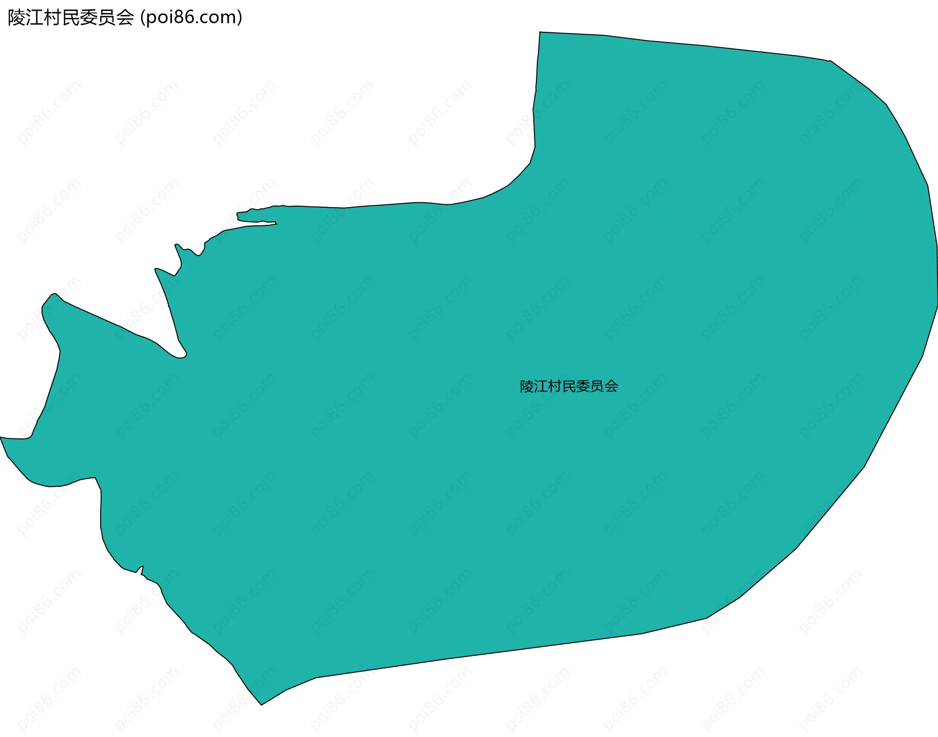 陵江村民委员会边界地图