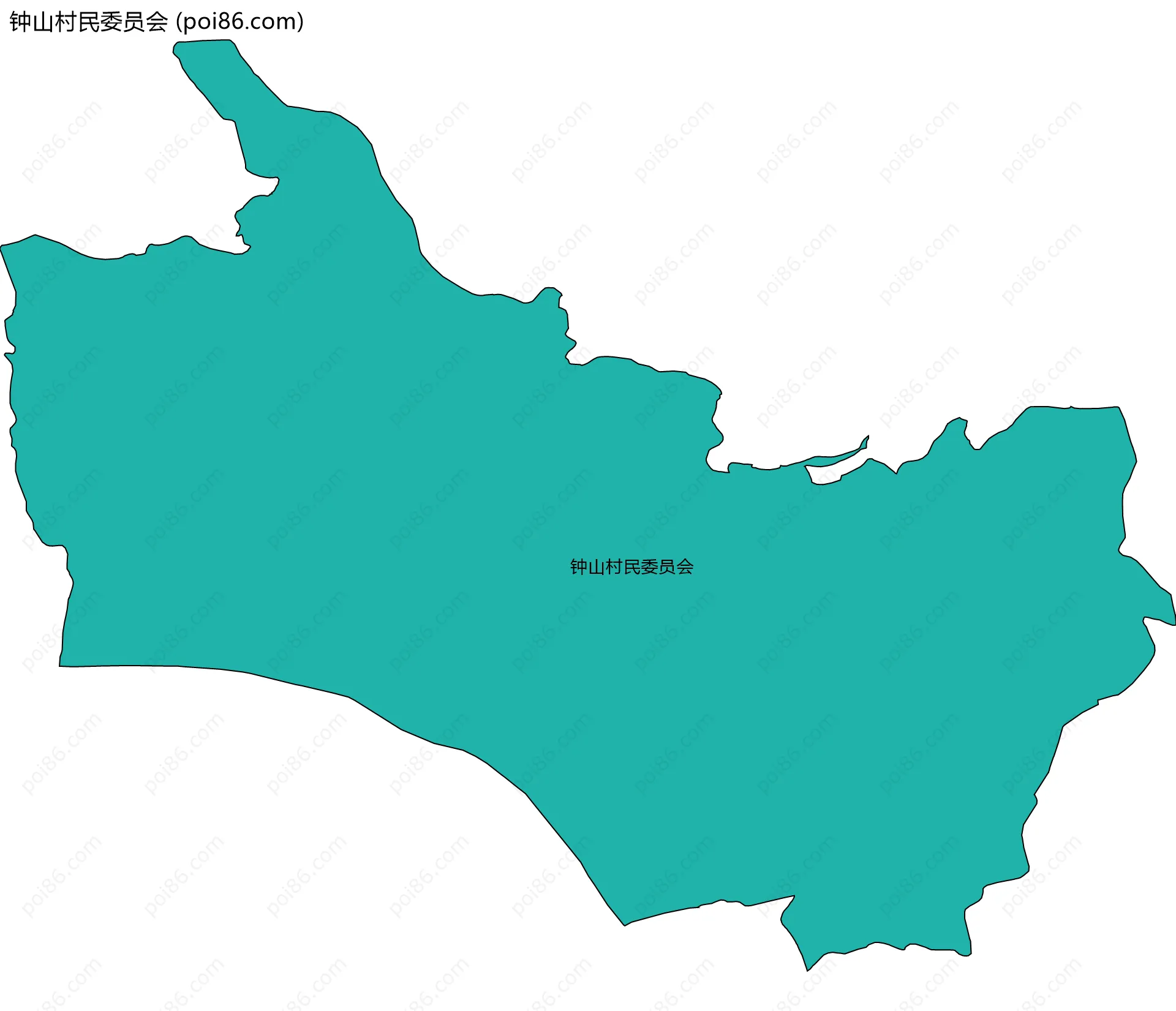 钟山村民委员会边界地图