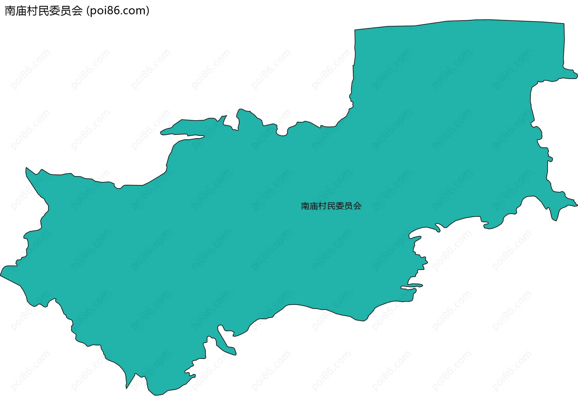 南庙村民委员会边界地图