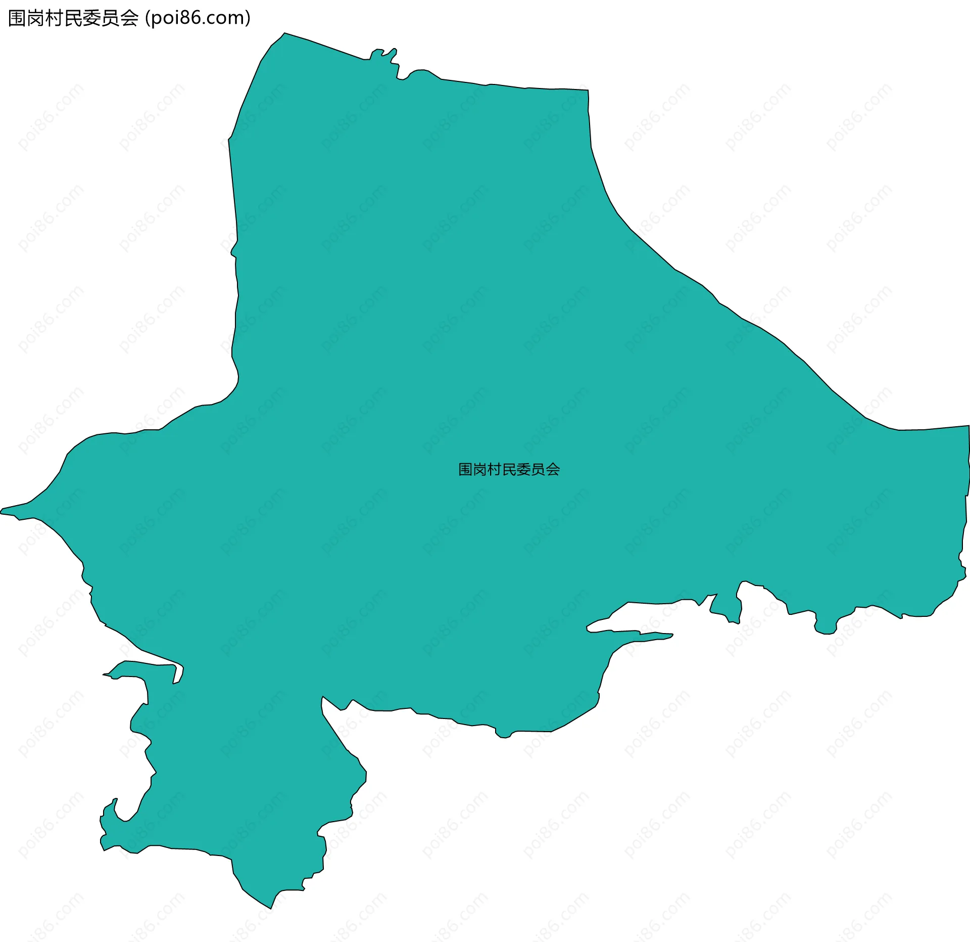 围岗村民委员会边界地图