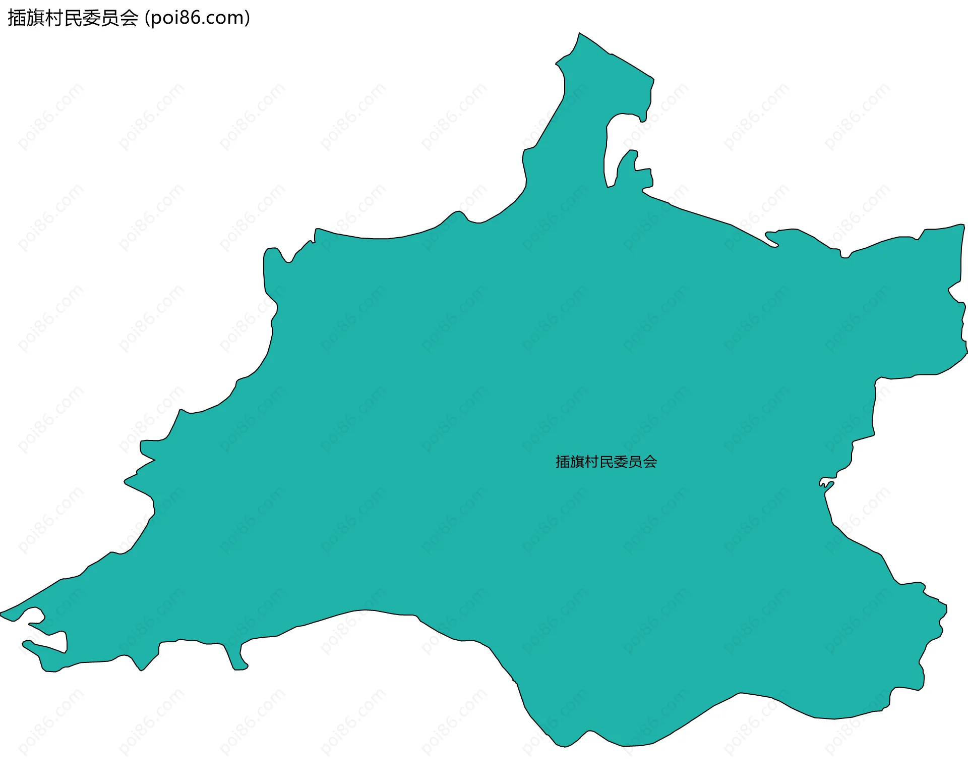 插旗村民委员会边界地图