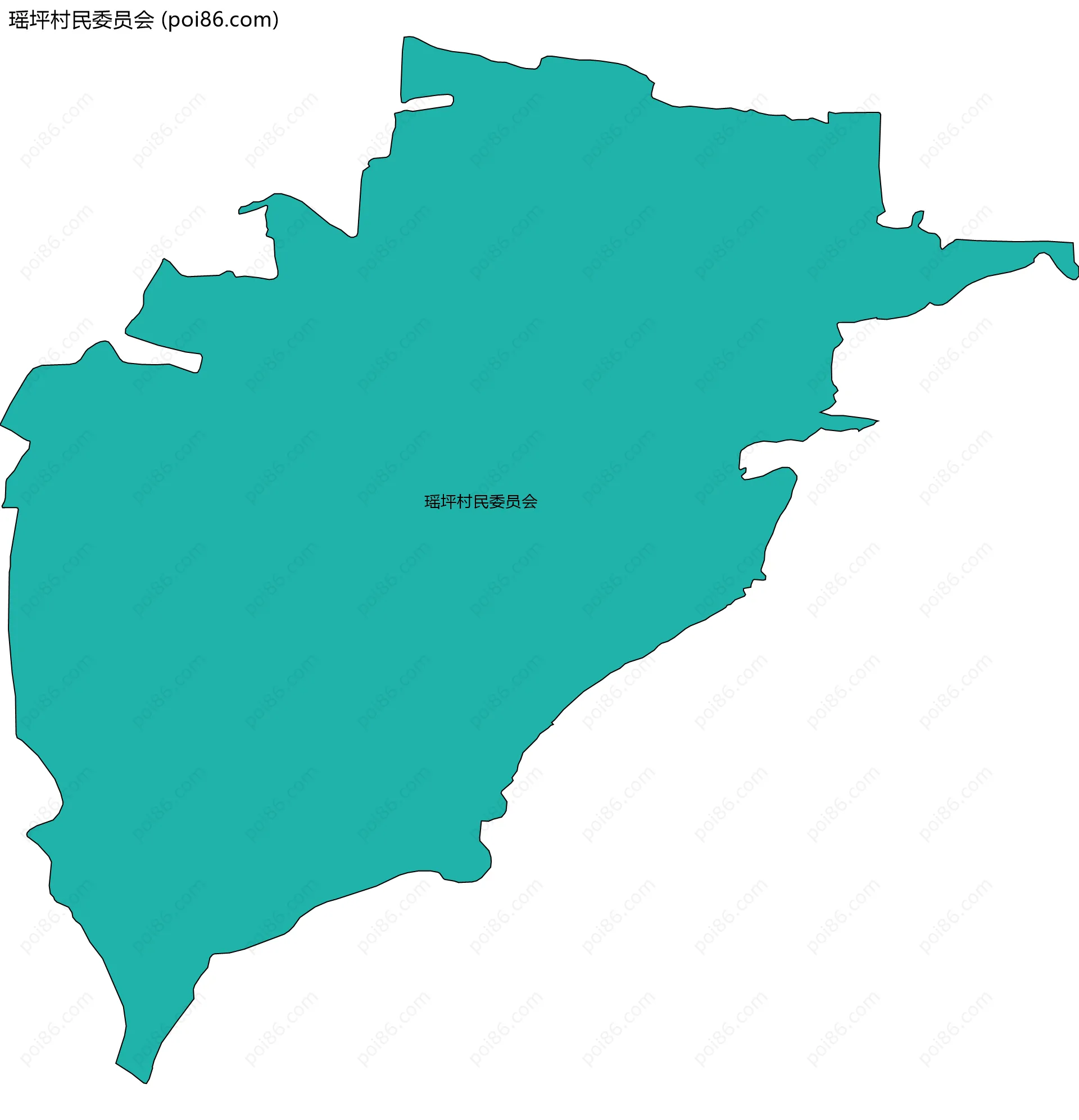 瑶坪村民委员会边界地图