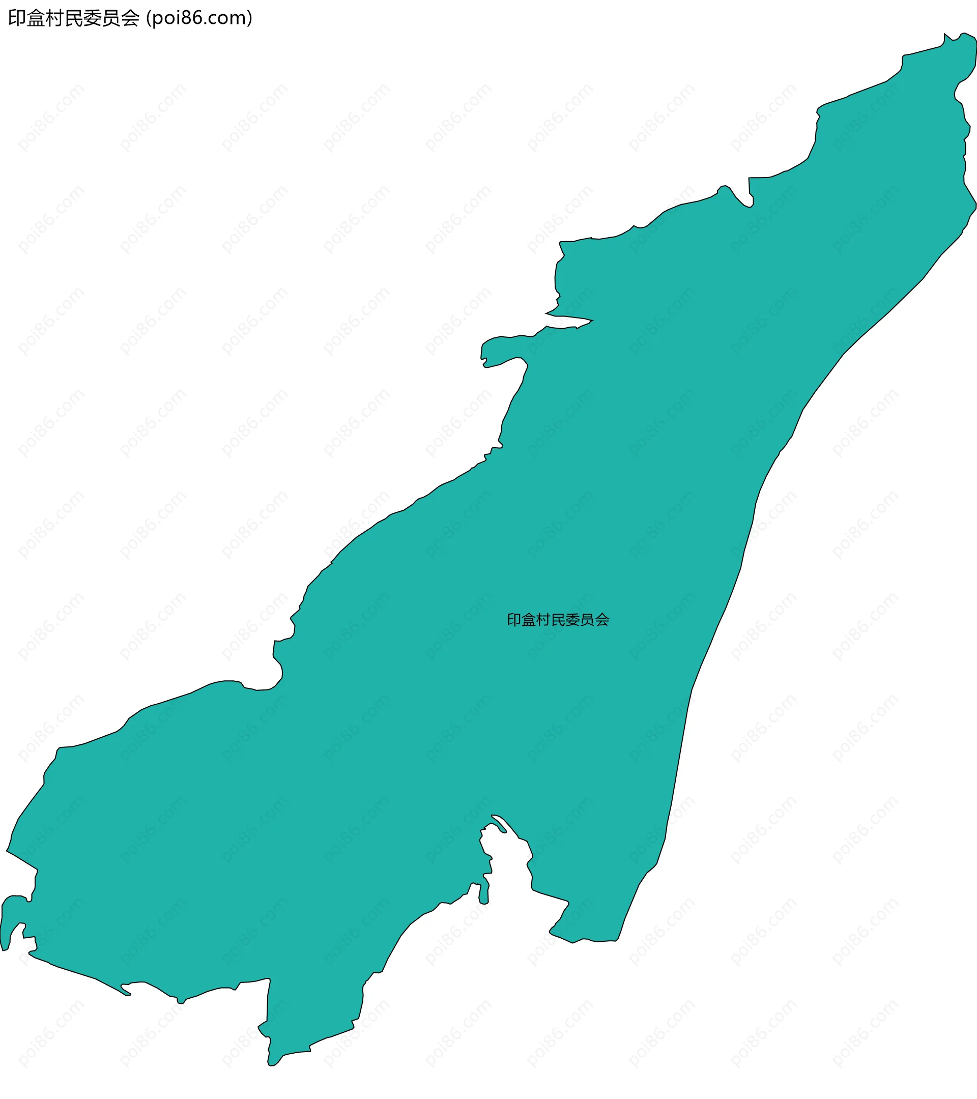 印盒村民委员会边界地图