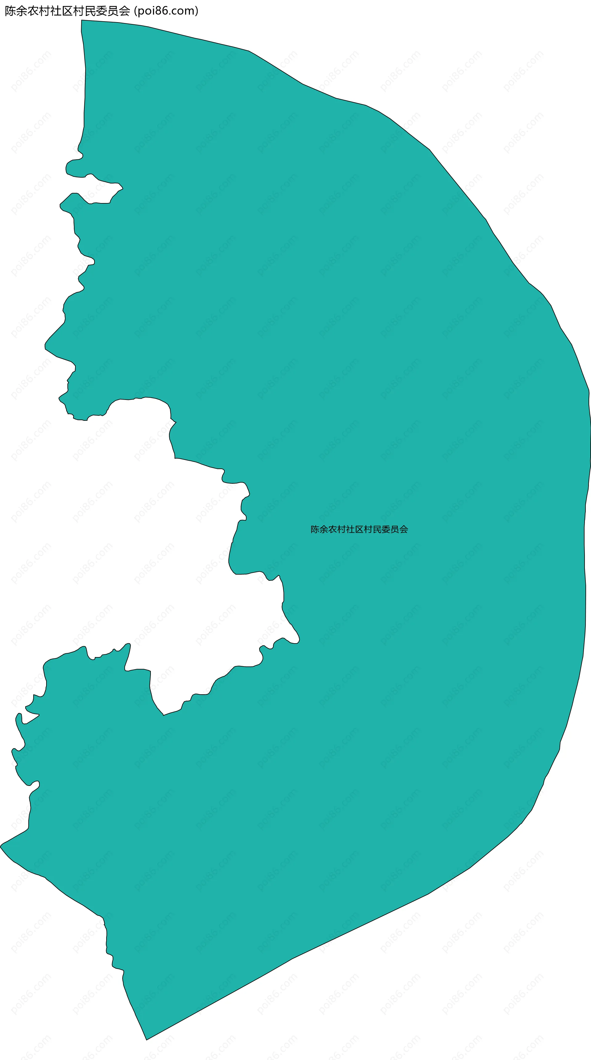 陈余农村社区村民委员会边界地图