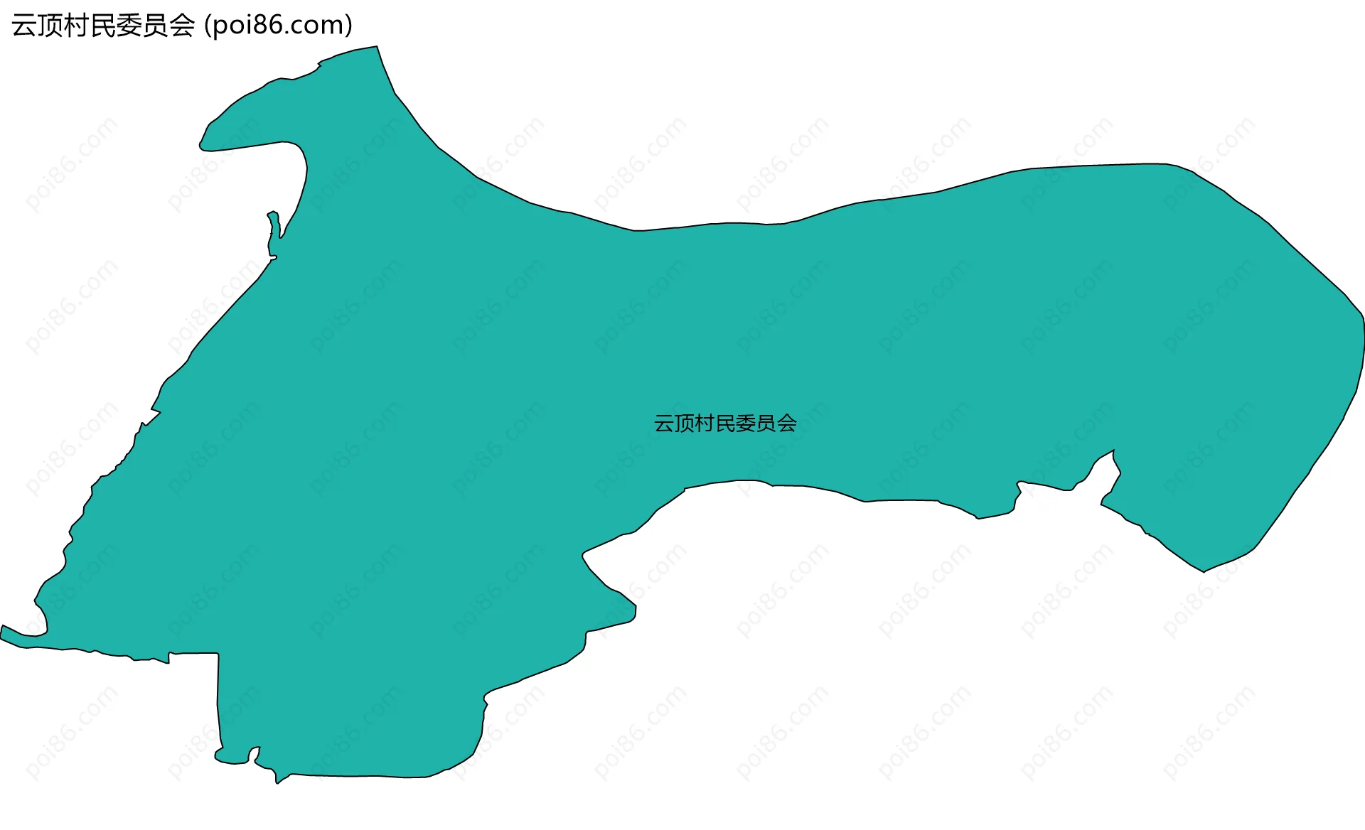 云顶村民委员会边界地图