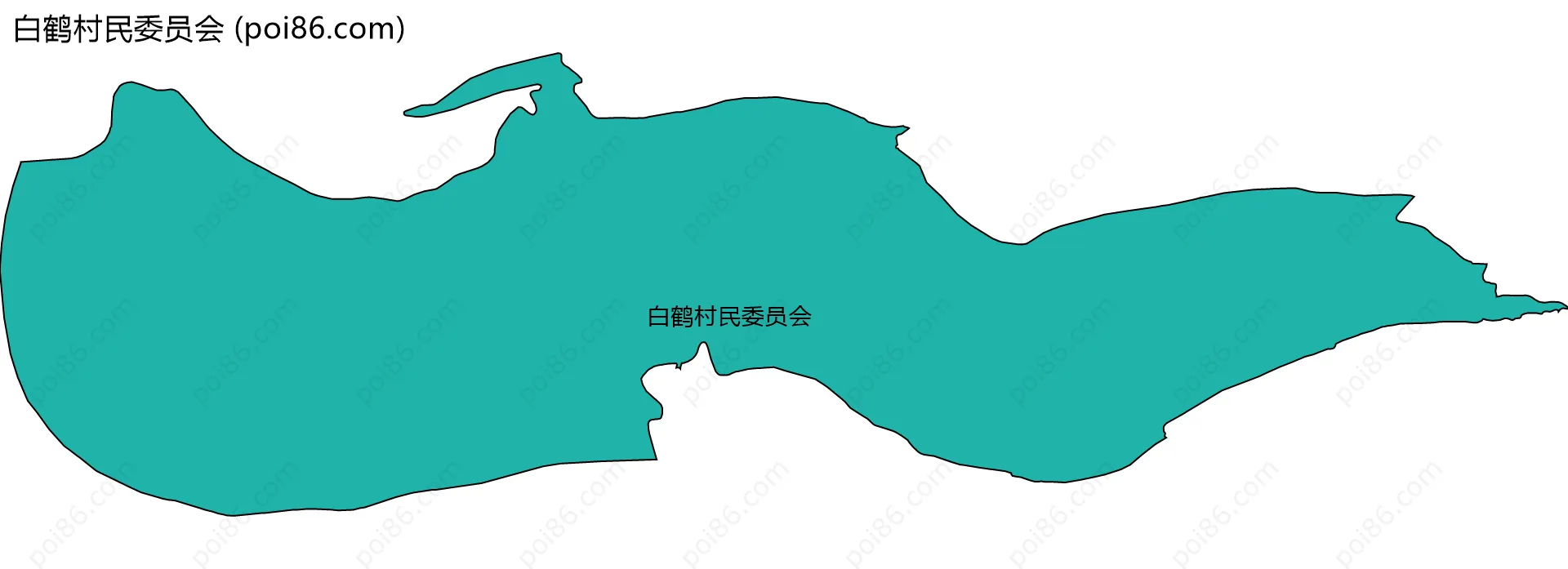 白鹤村民委员会边界地图