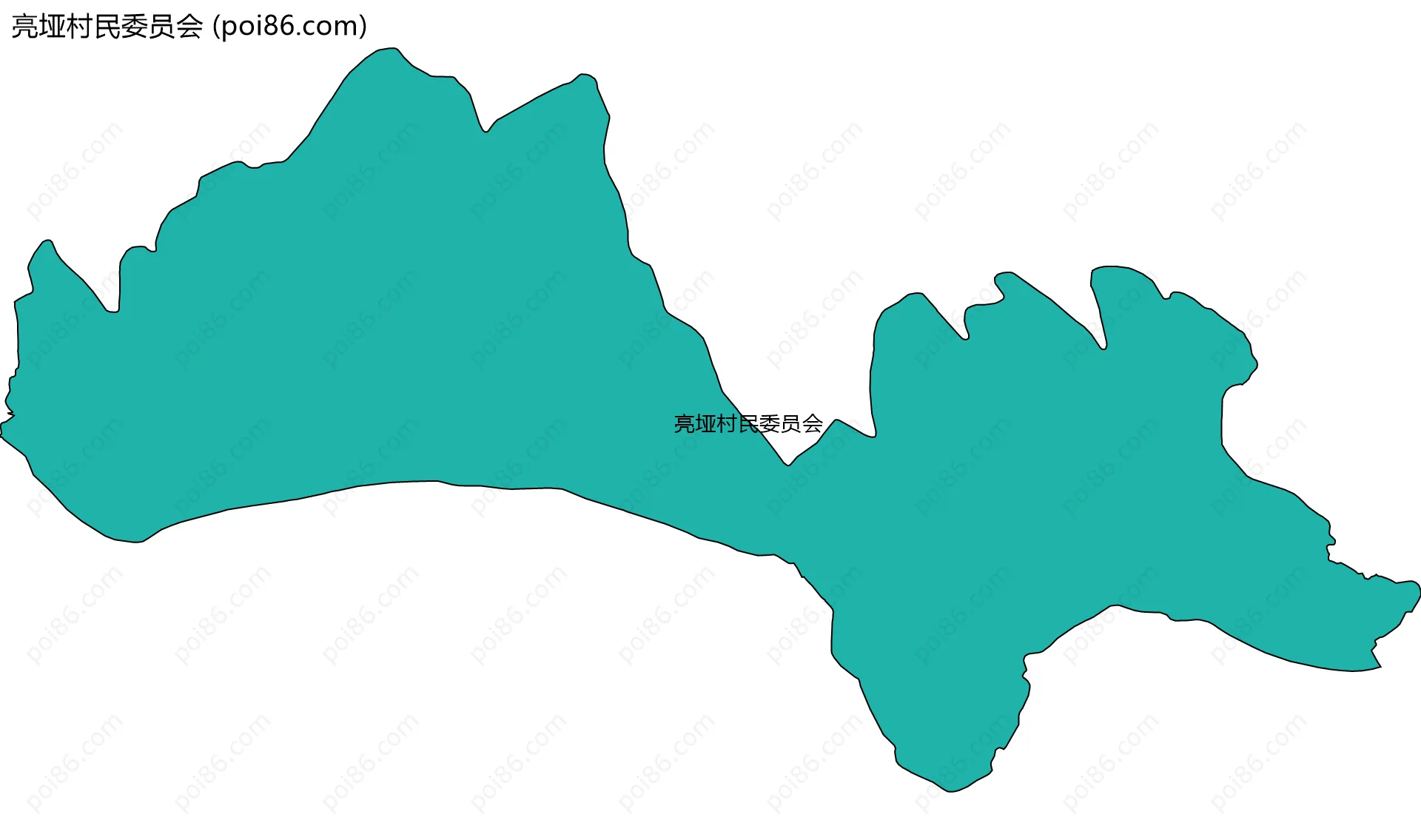 亮垭村民委员会边界地图