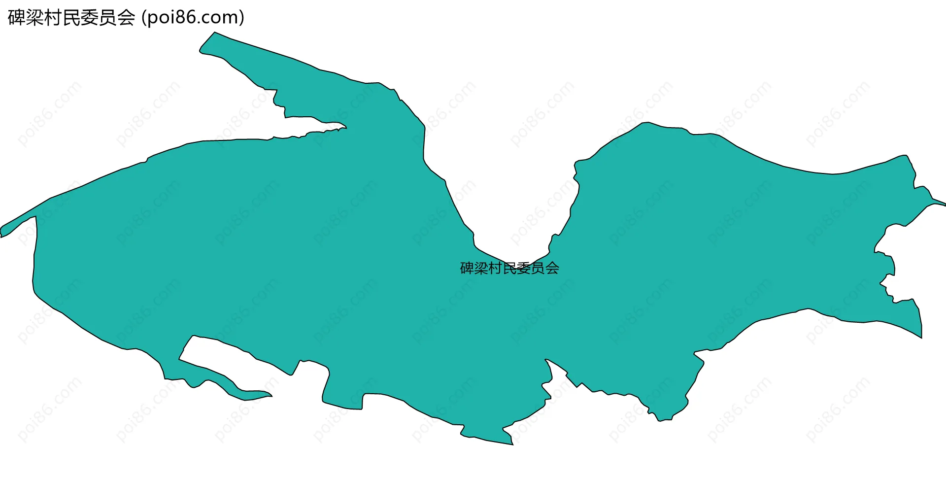 碑梁村民委员会边界地图