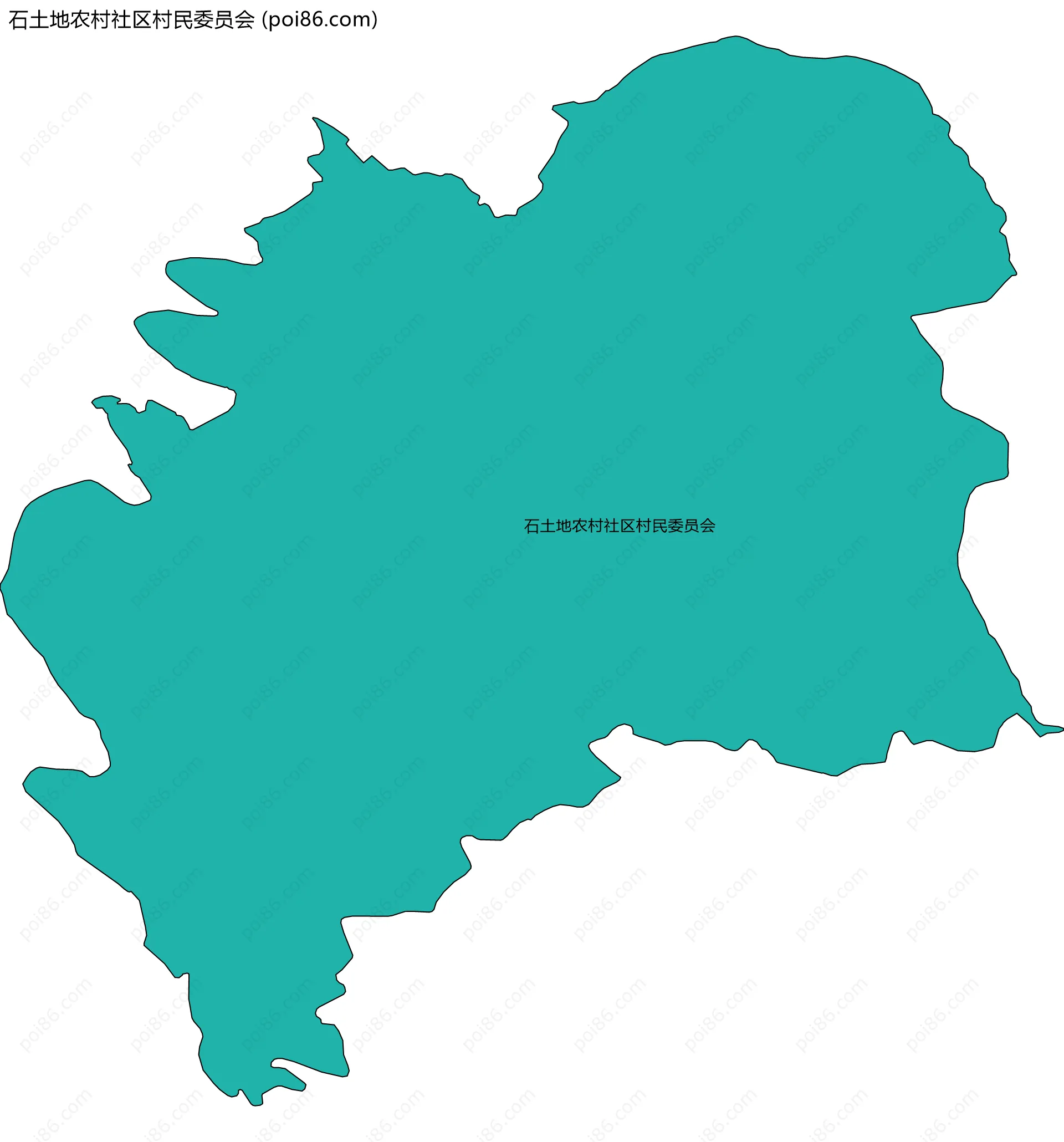 石土地农村社区村民委员会边界地图