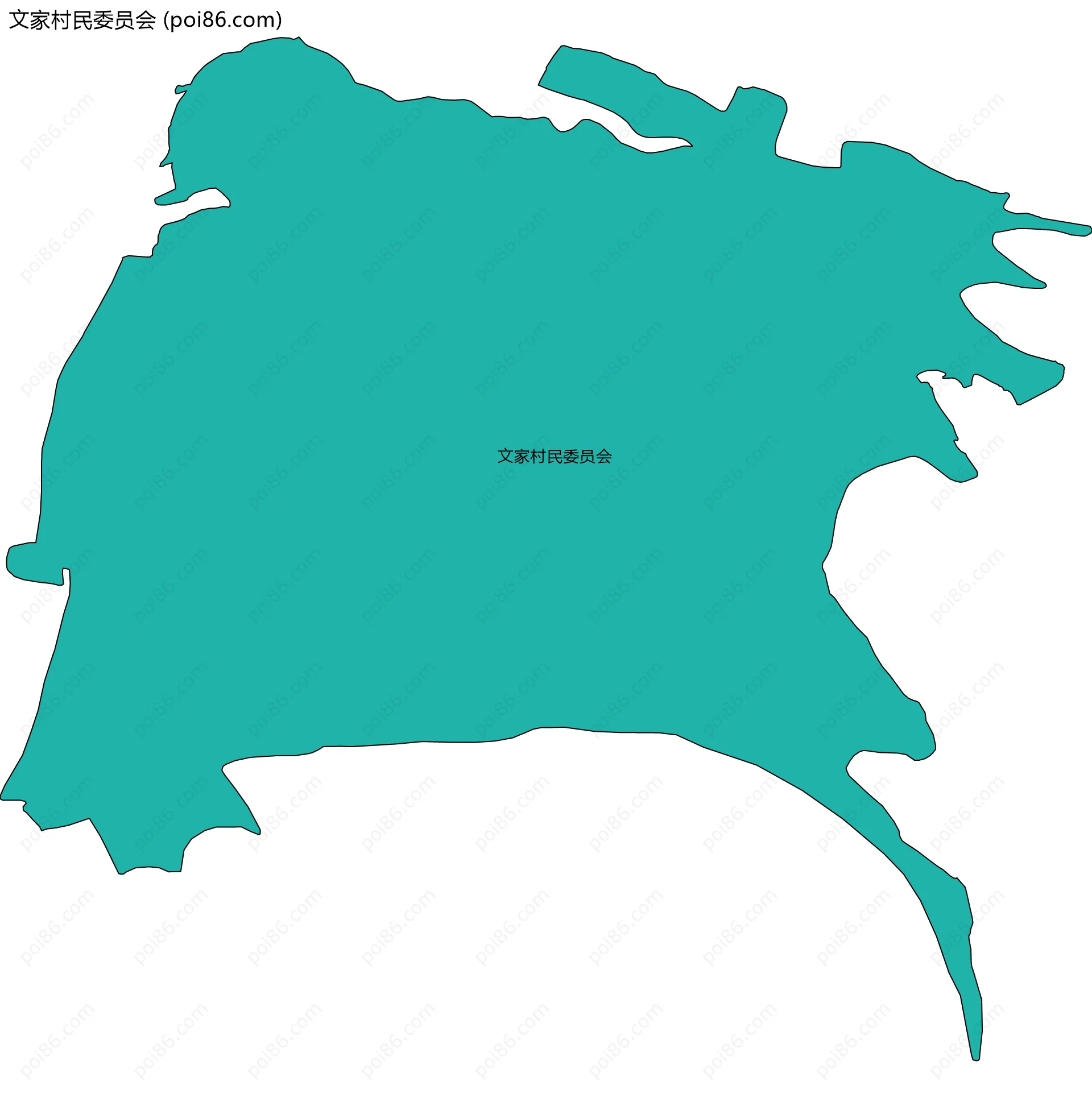 文家村民委员会边界地图