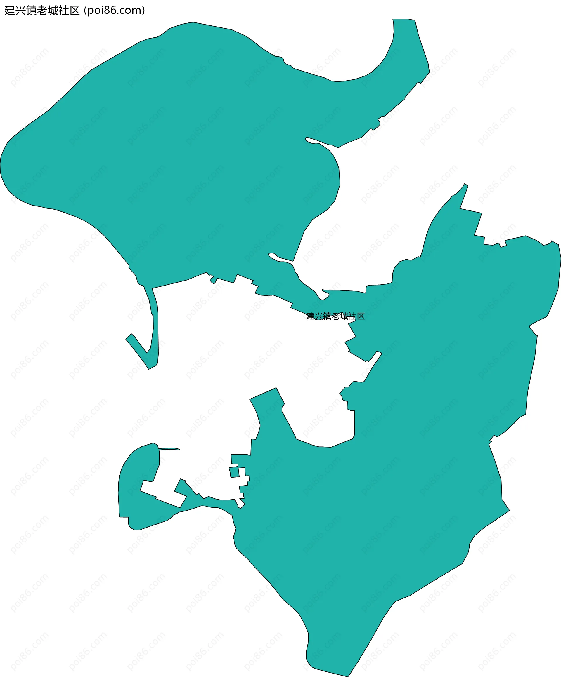 建兴镇老城社区边界地图