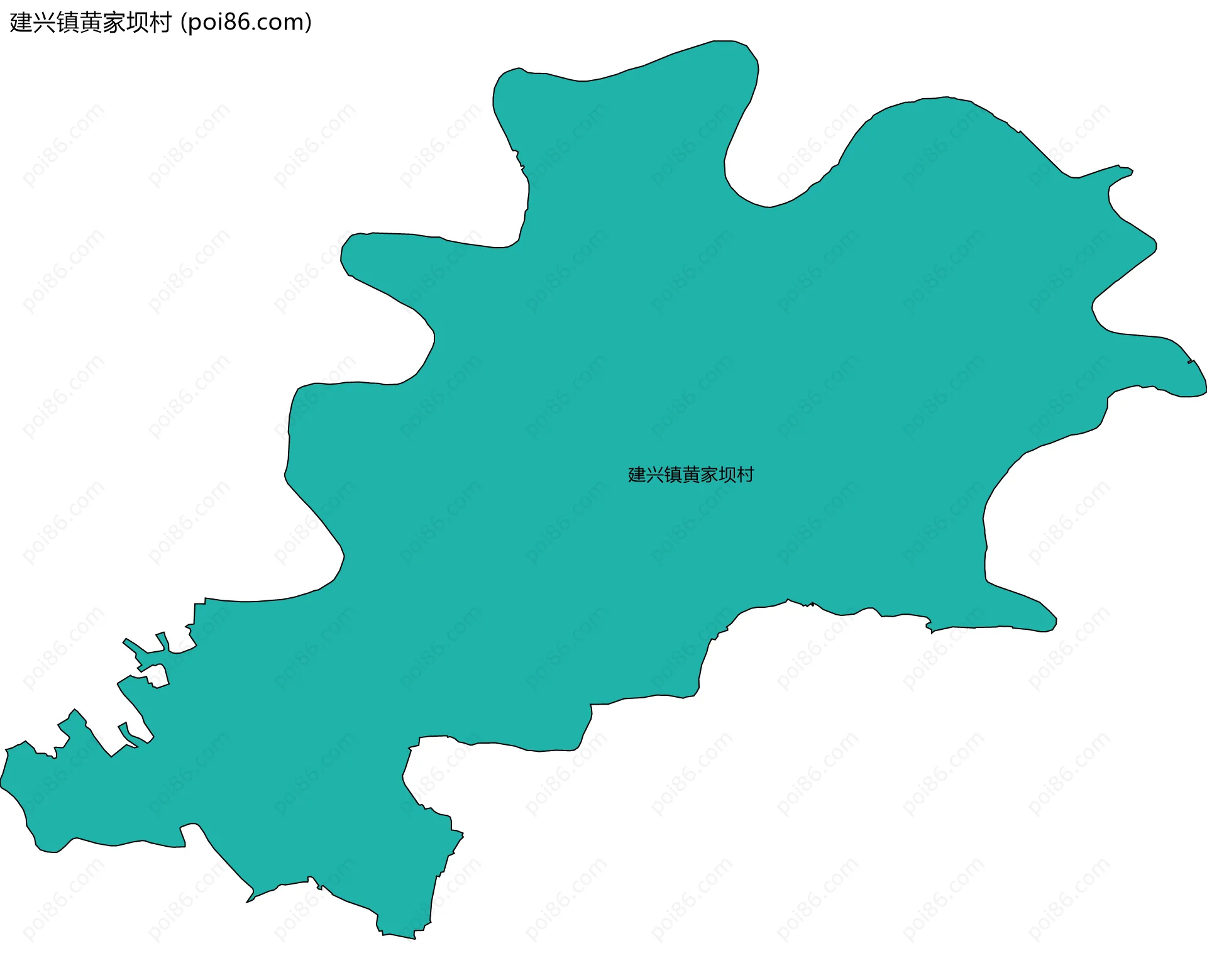 建兴镇黄家坝村边界地图