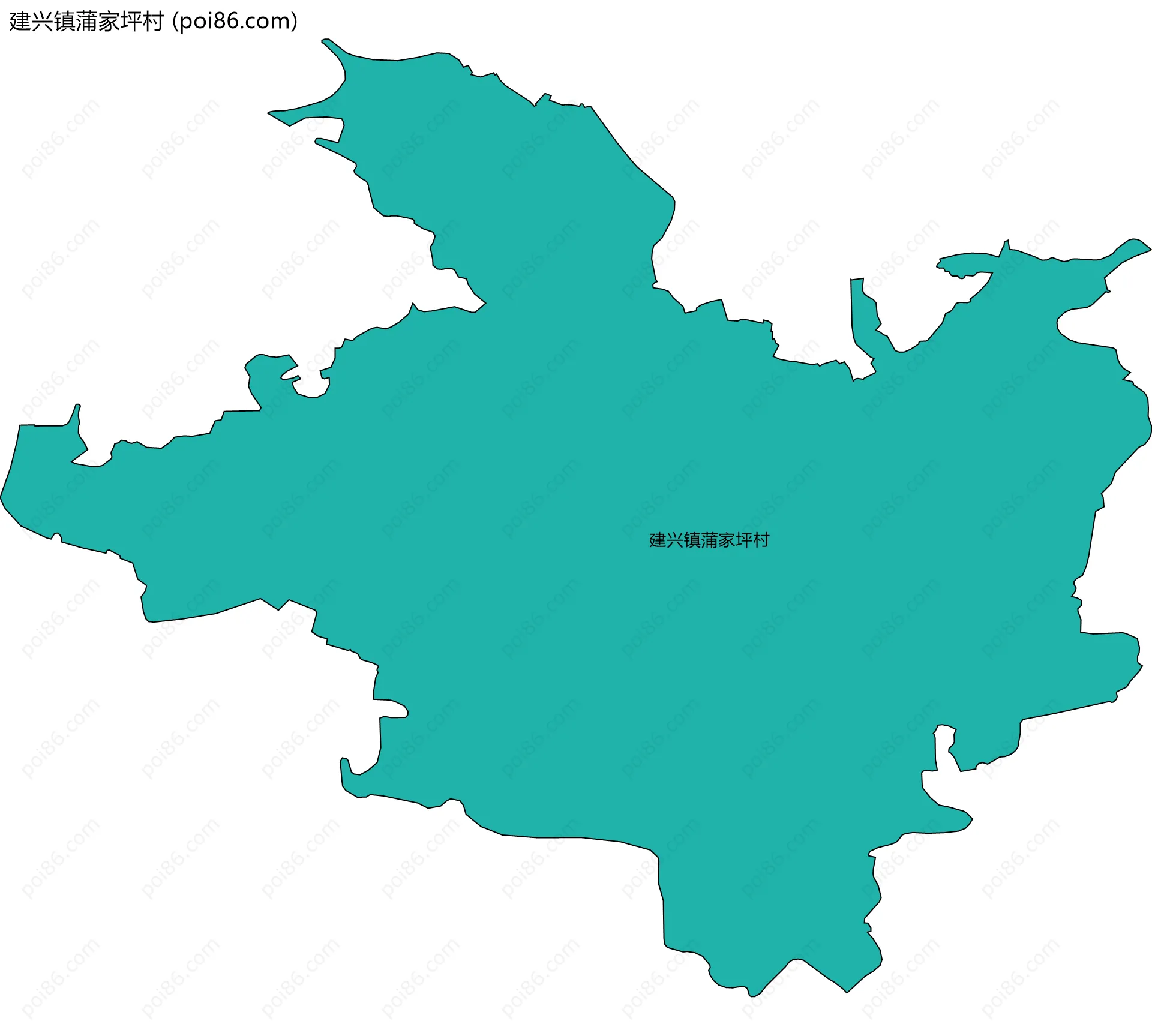 建兴镇蒲家坪村边界地图