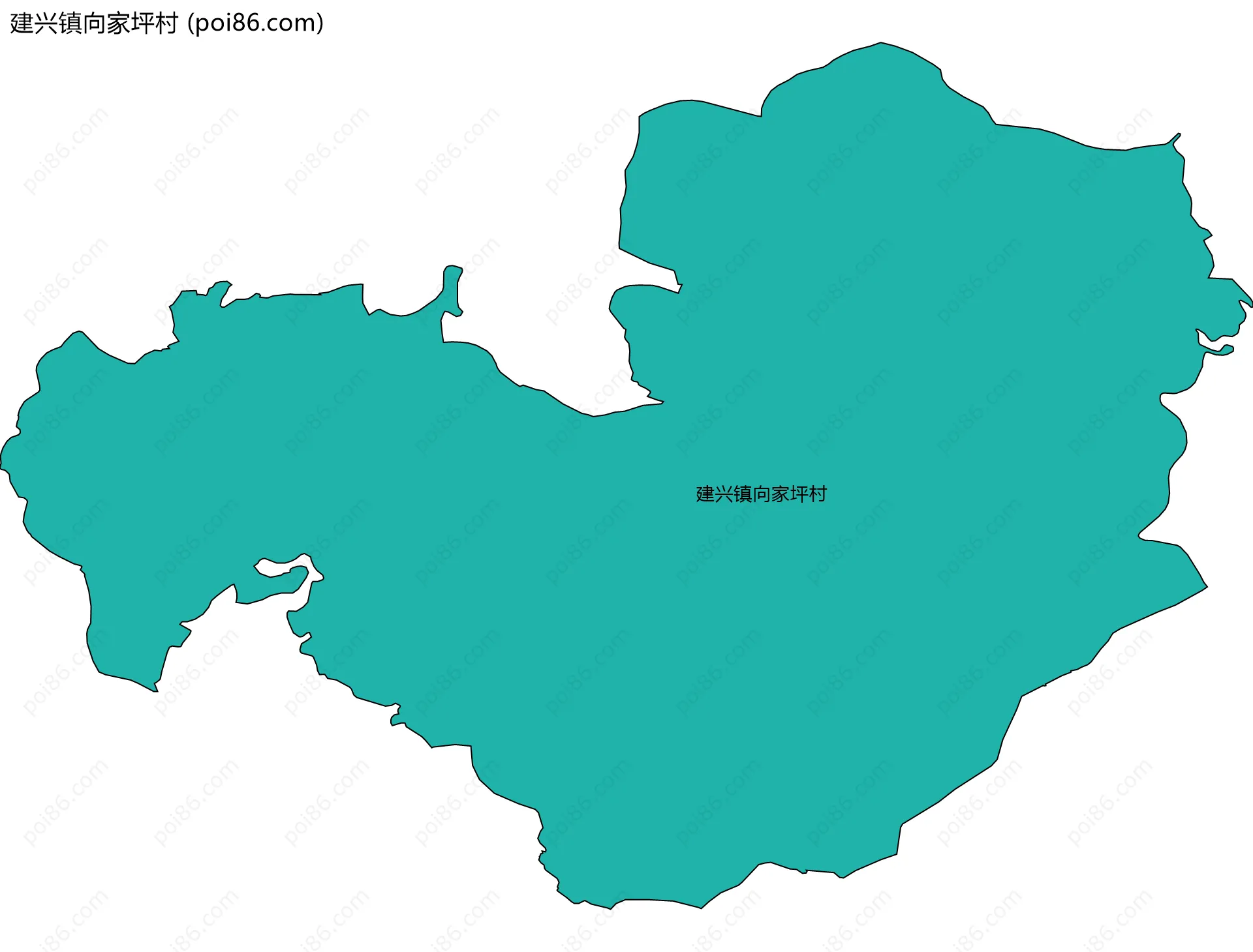 建兴镇向家坪村边界地图