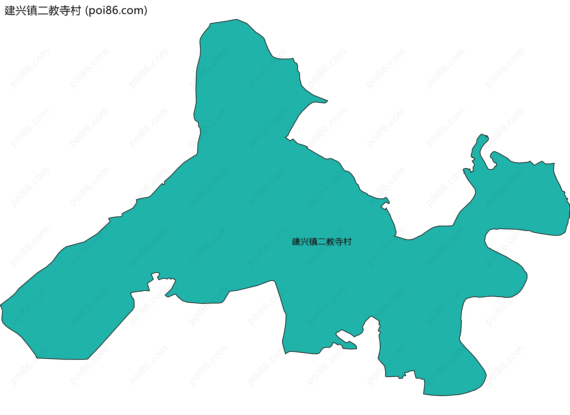 建兴镇二教寺村边界地图