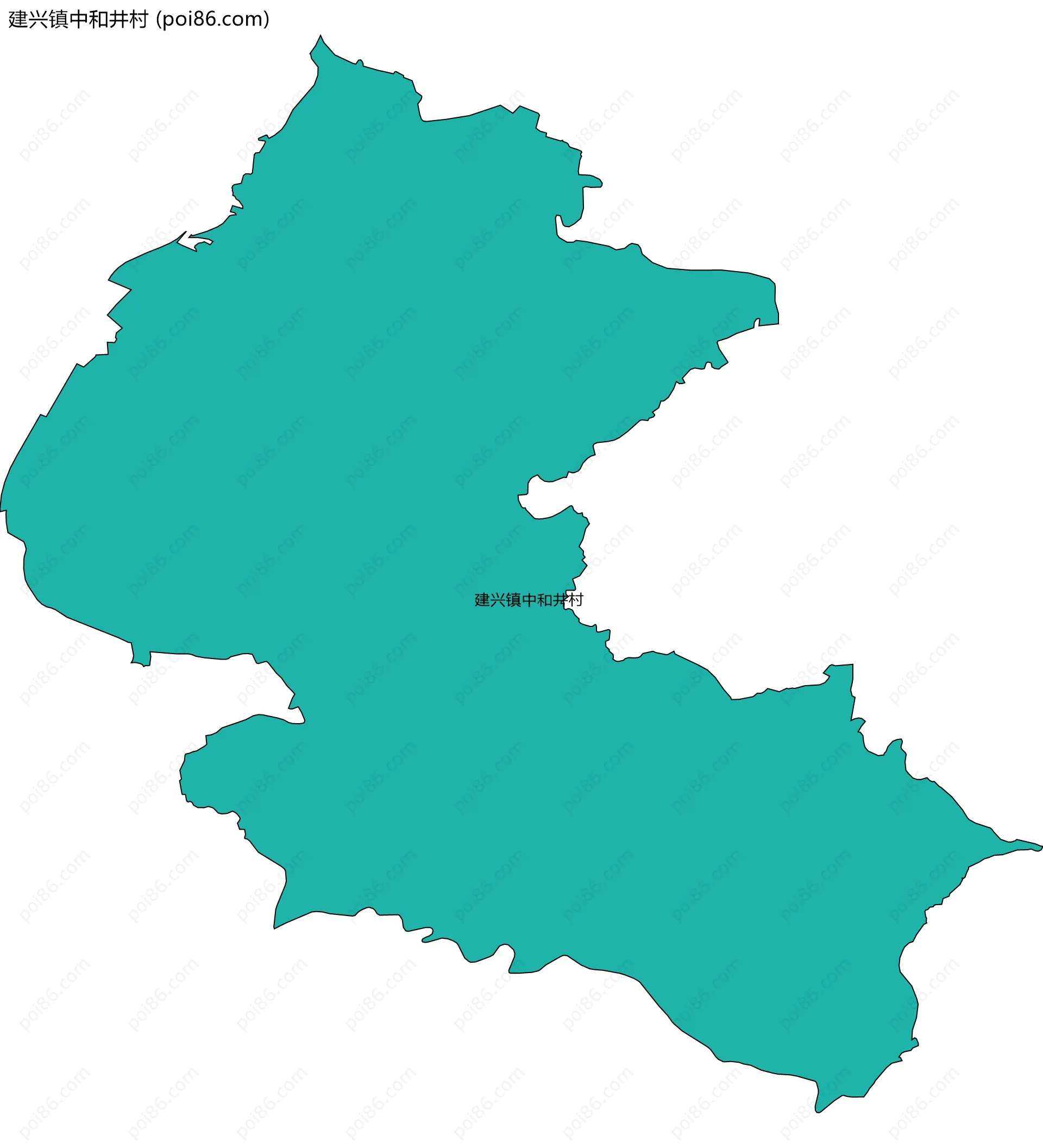建兴镇中和井村边界地图