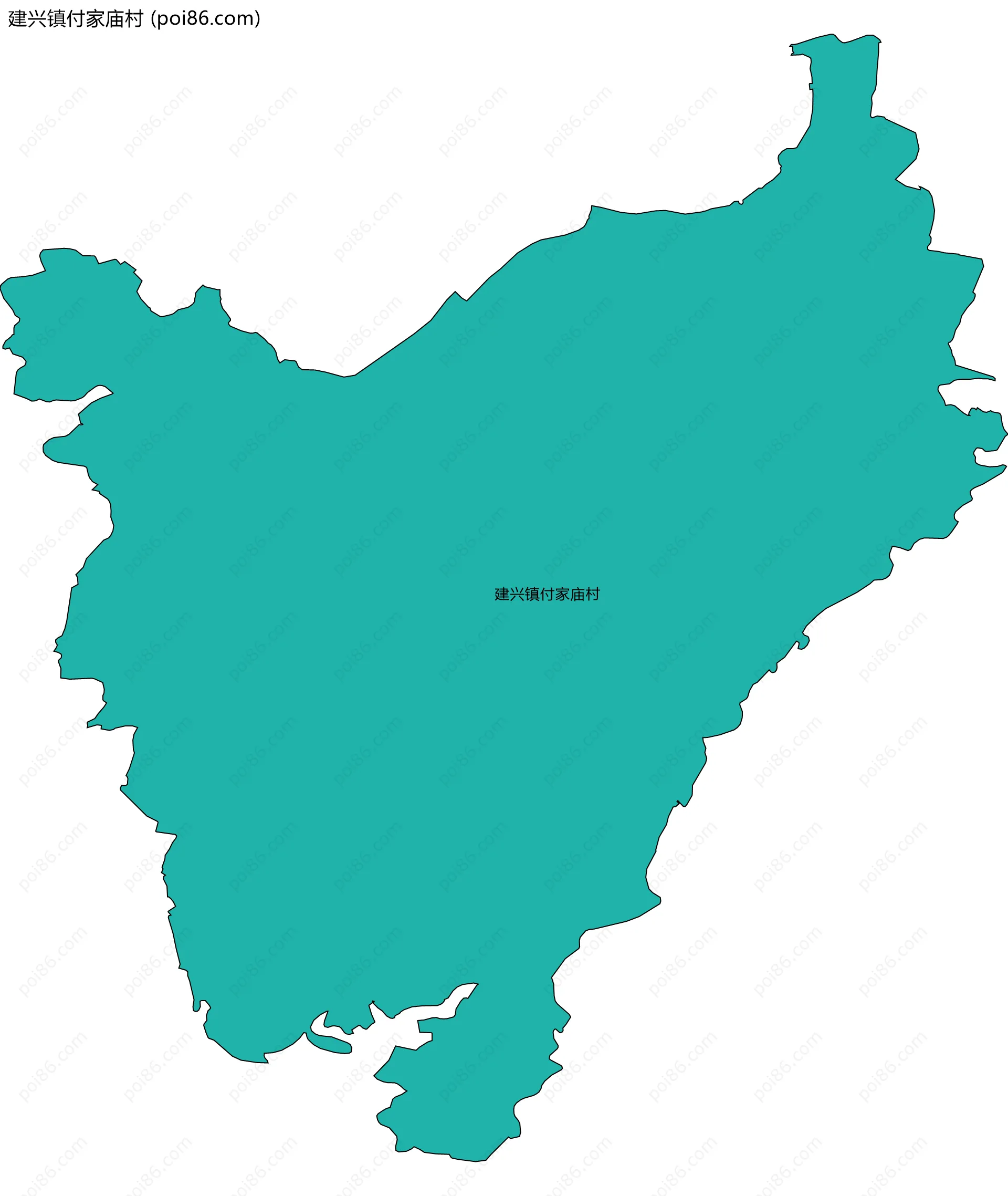 建兴镇付家庙村边界地图