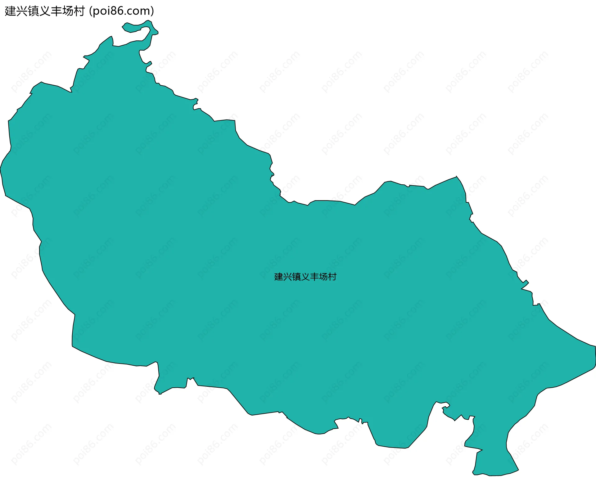 建兴镇义丰场村边界地图