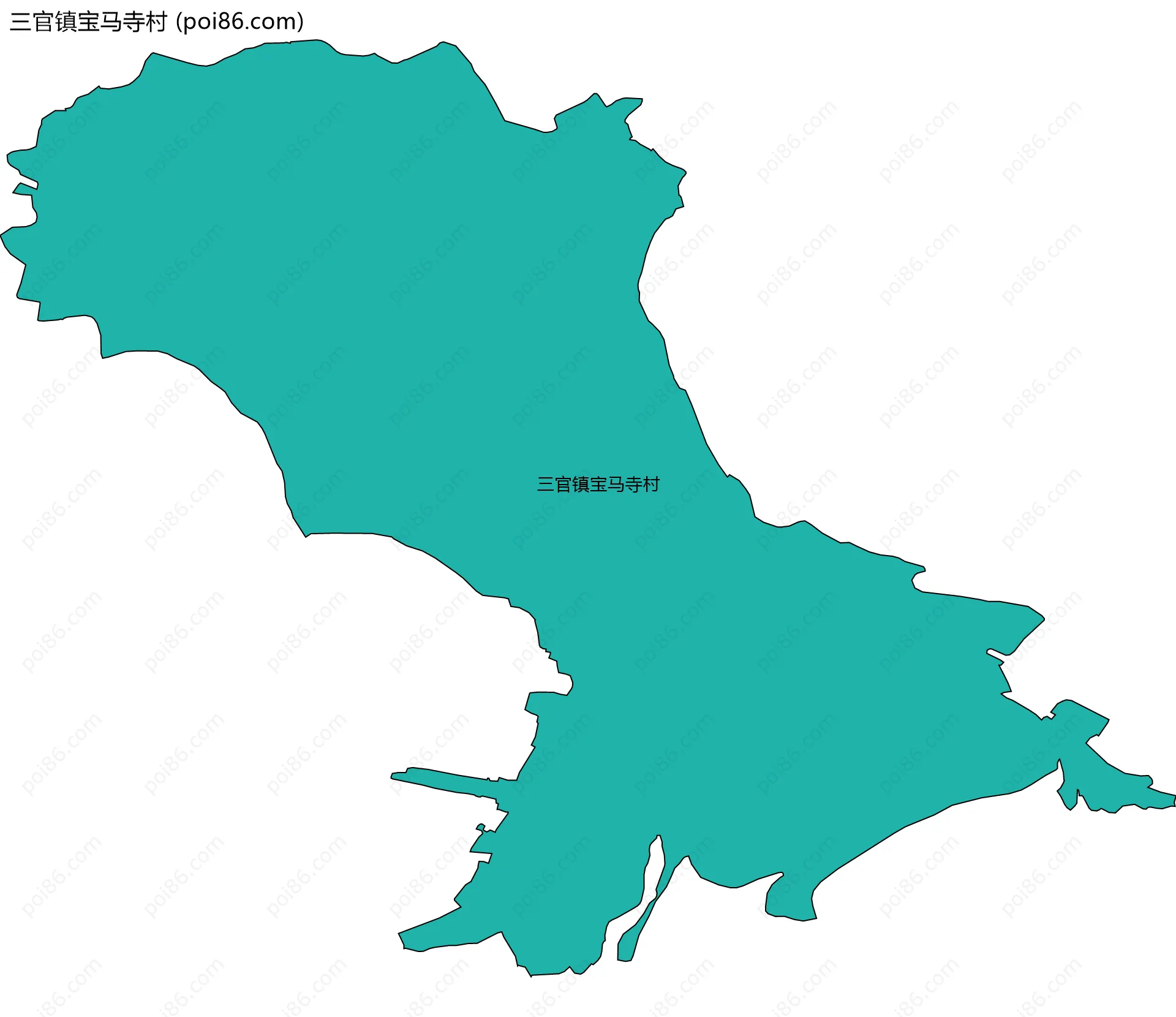 三官镇宝马寺村边界地图