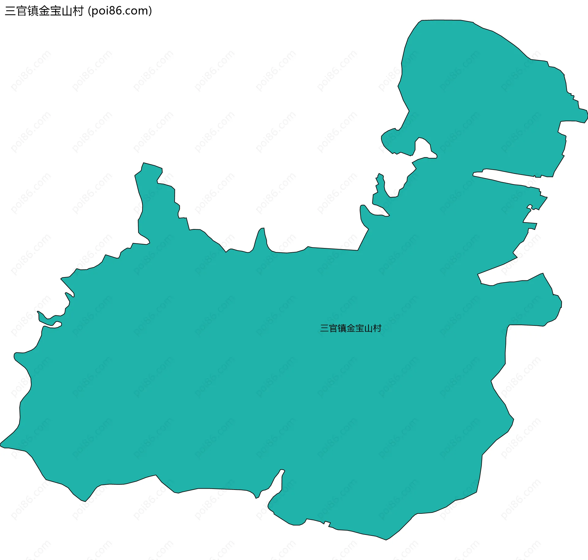 三官镇金宝山村边界地图