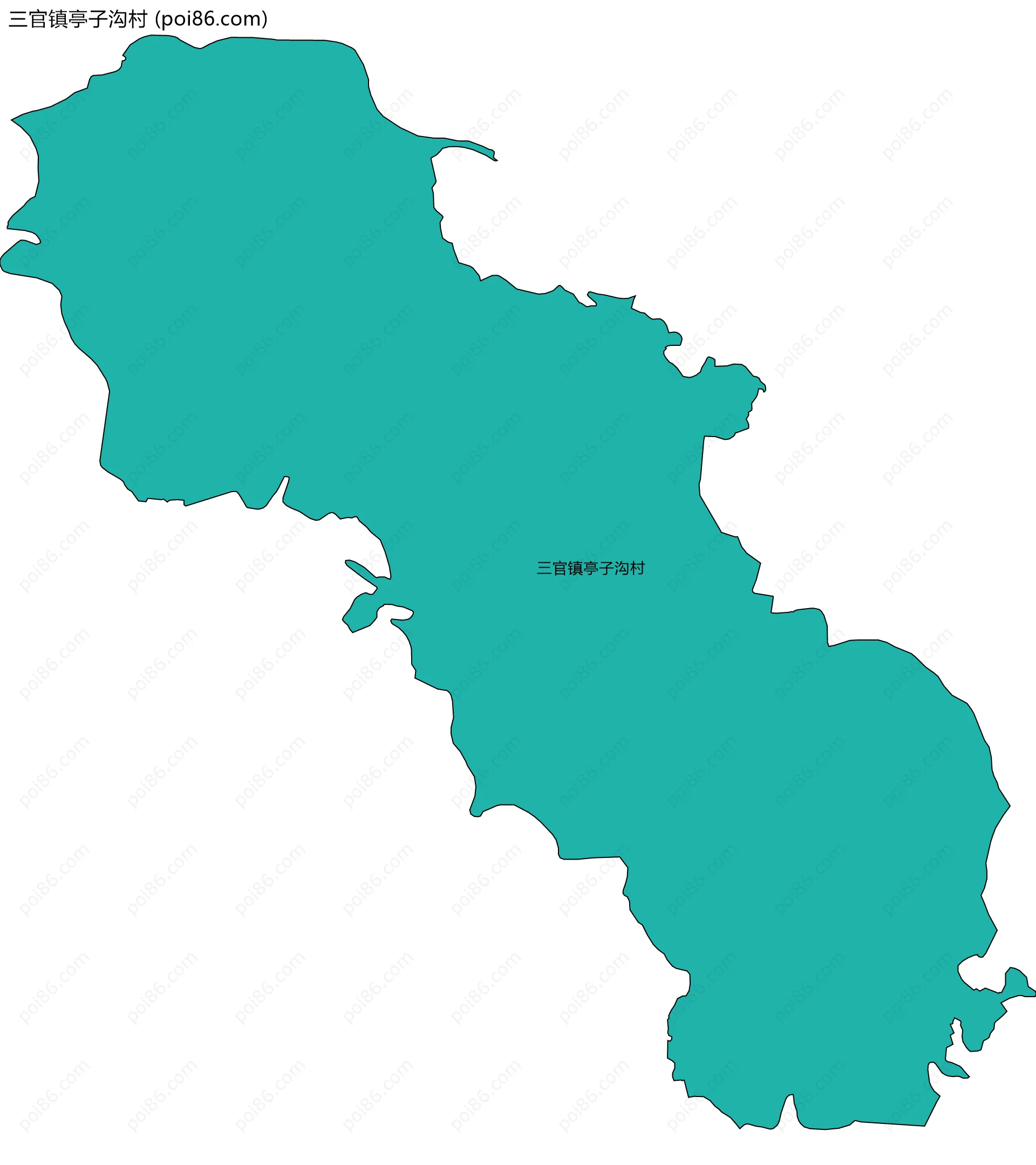 三官镇亭子沟村边界地图