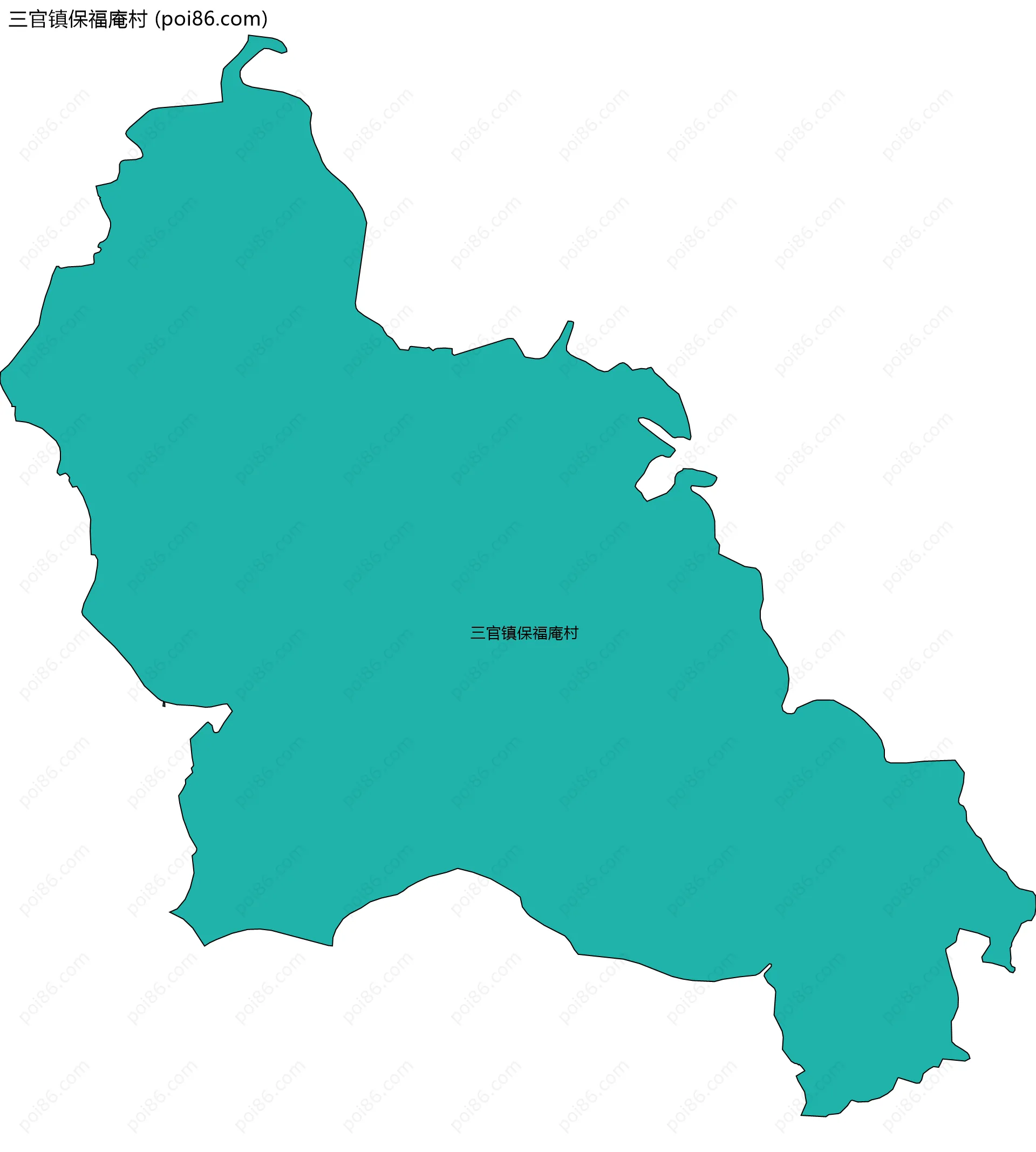 三官镇保福庵村边界地图